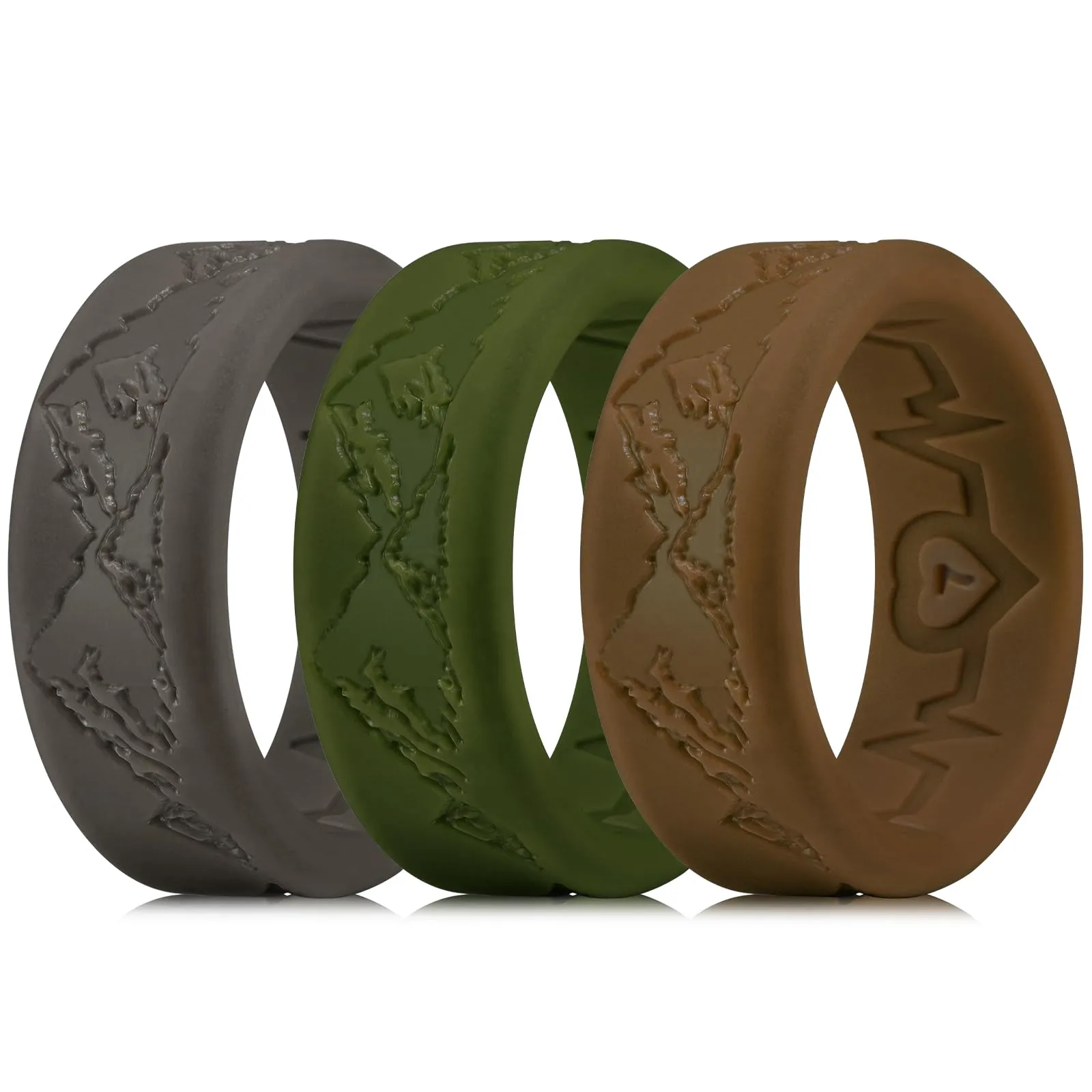 King Will Fedi Nuziali da Uomo in Silicone, 8 mm, Comfort Fit, 69.7 (22.2) - immagine 2