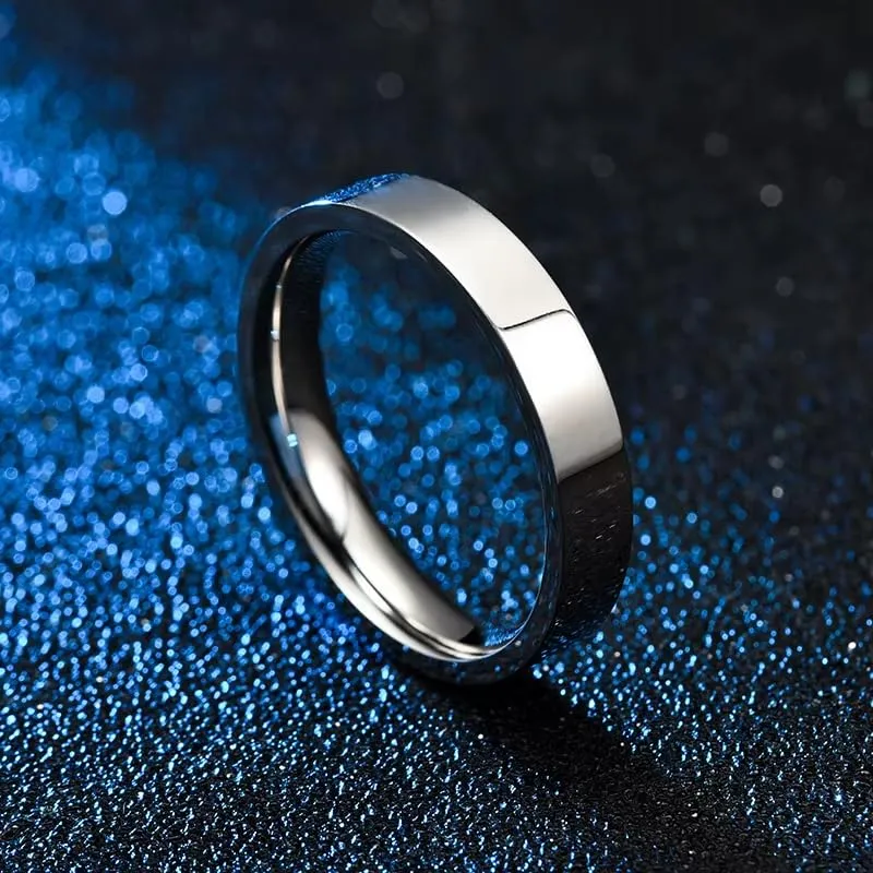 Cadoline Anello da uomo in acciaio inossidabile, 4 mm, argento, taglia 10 - immagine 5