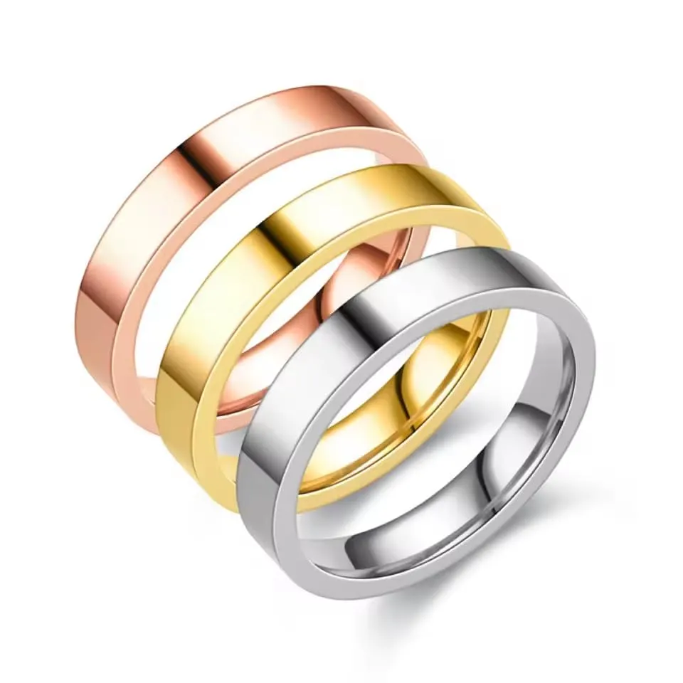 Cadoline Anello da uomo in acciaio inossidabile, 4 mm, argento, taglia 10 - immagine 6