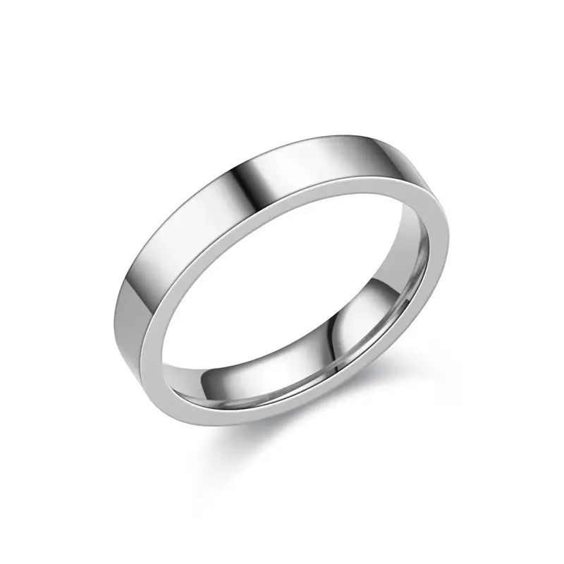 Cadoline Anello da Uomo in Acciaio Inossidabile, 4 mm, Argento, Taglia 8 - immagine 1