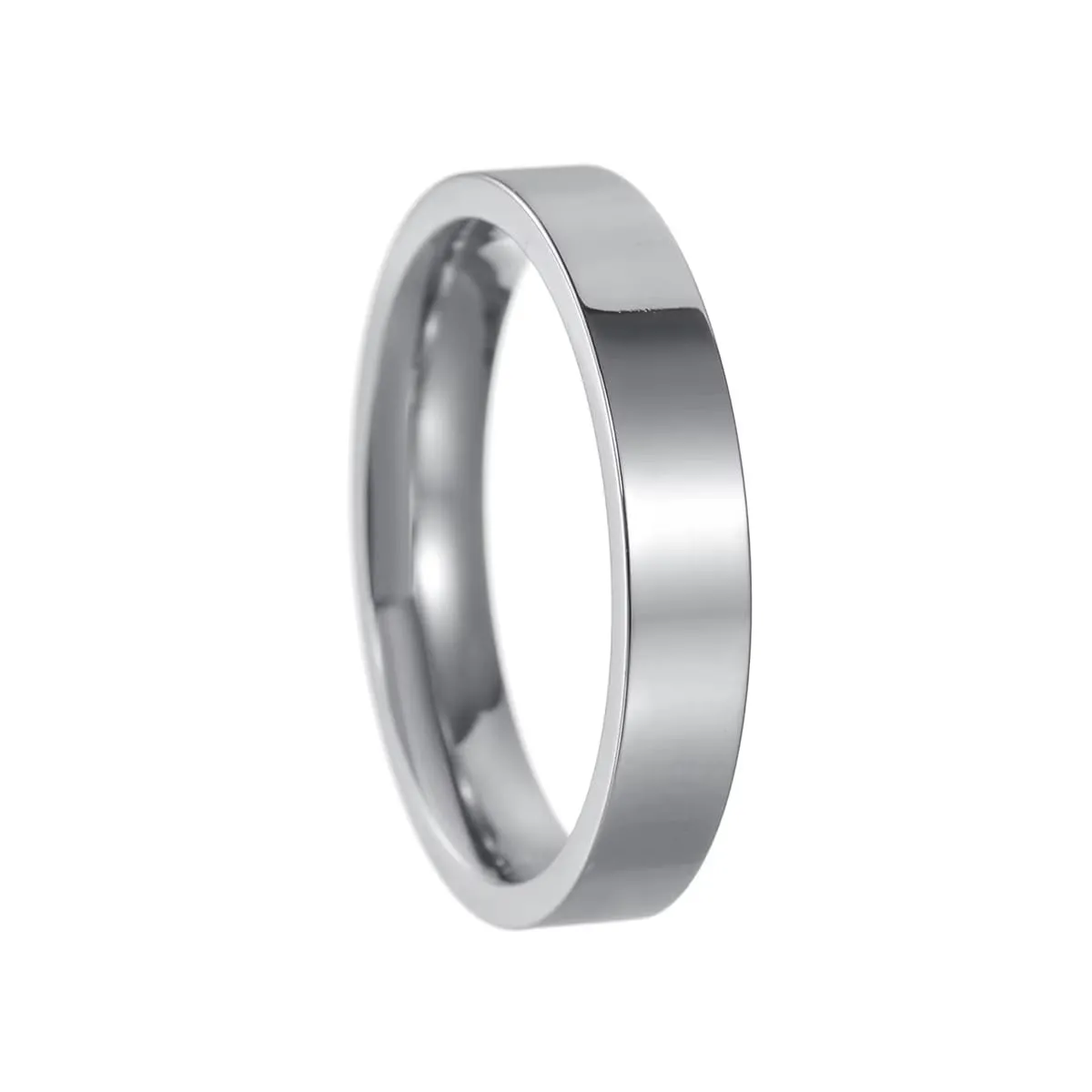 Cadoline Anello da Uomo in Acciaio Inossidabile, 4 mm, Argento, Taglia 8 - immagine 3