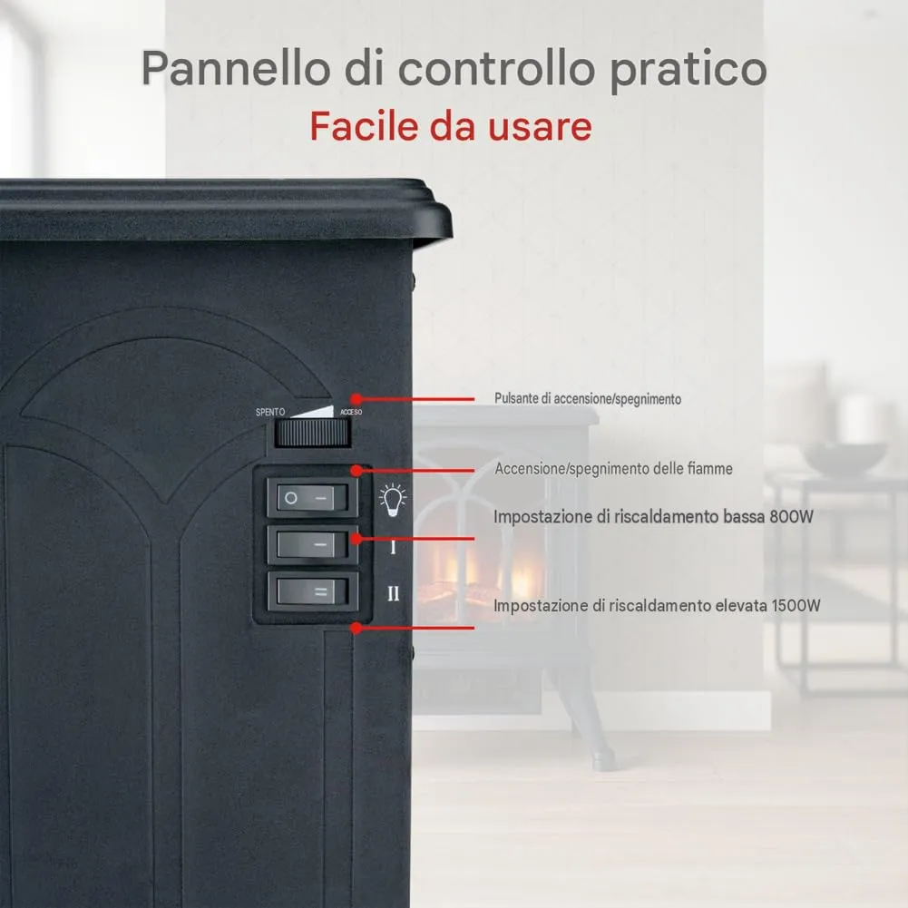 Bakaji Camino Elettrico Chicago con Cornice Legno Vienna, 1800W - immagine 3