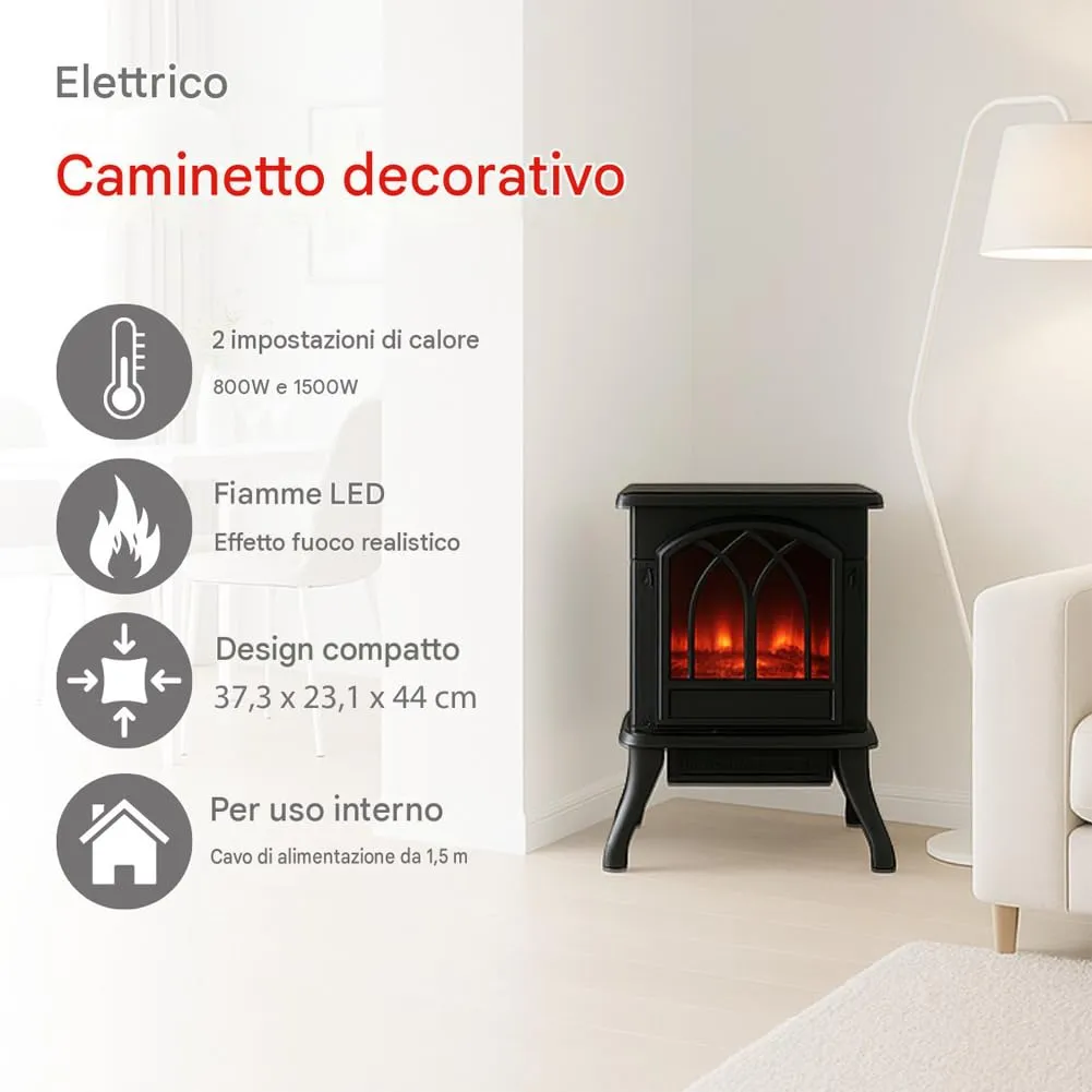 Bakaji Camino Elettrico Chicago con Cornice Legno Vienna, 1800W - immagine 7