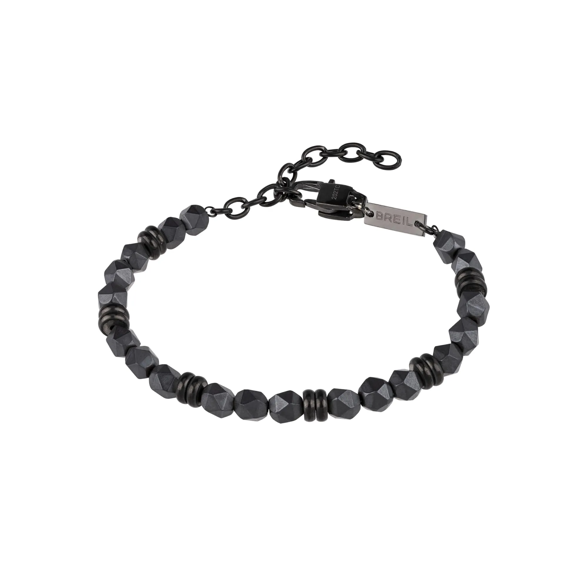 Breil Artha Bracciale Uomo in Acciaio IP Gun ed Ematite, Nero, 17-22 cm - immagine 1