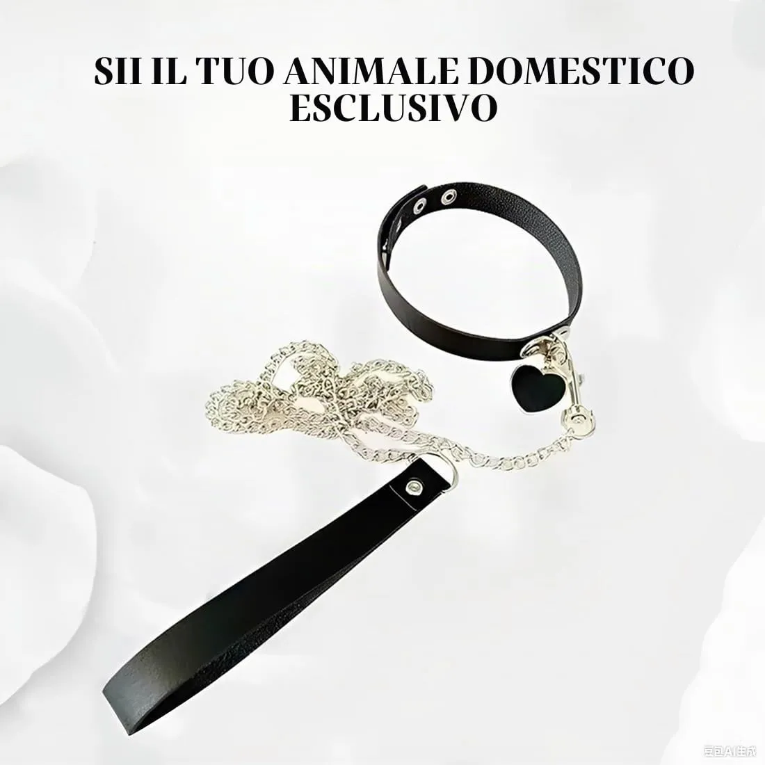 JYNVO Collana Choker Gotica con Catena in Pelle PU per Donna e Uomo - immagine 5