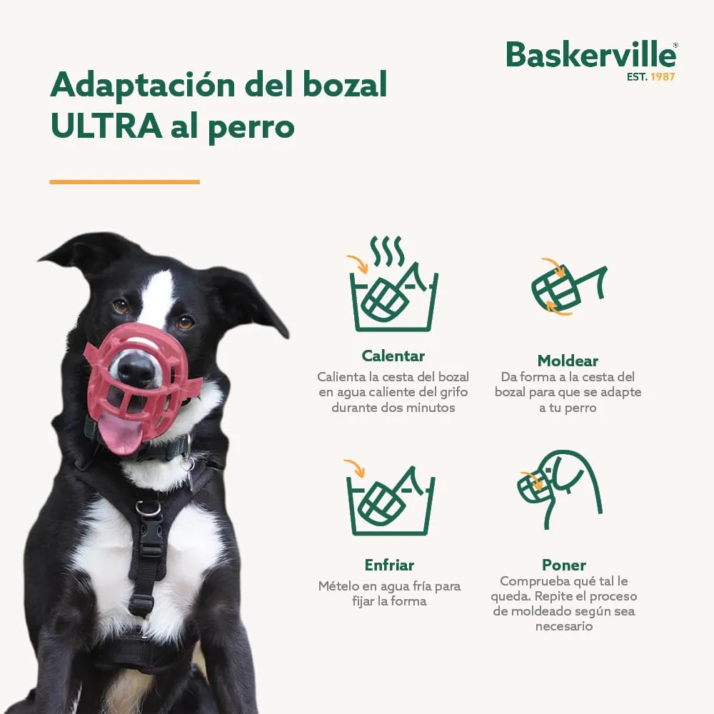 Museruola per cani Baskerville Ultra, Taglia 3, Rosa - immagine 6