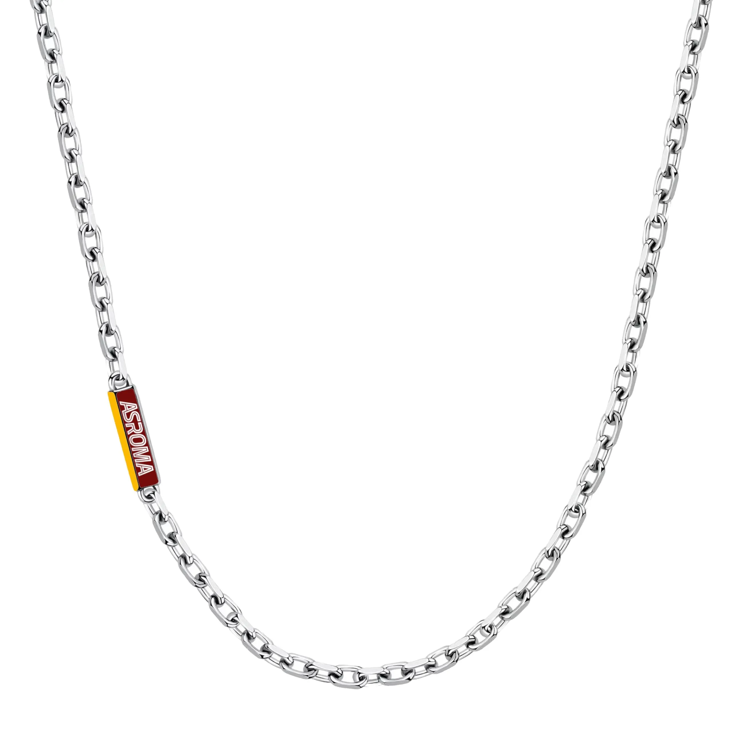 Clondo Collana AS Roma in Acciaio Inossidabile Bar Necklace Minimal Steel - immagine 1