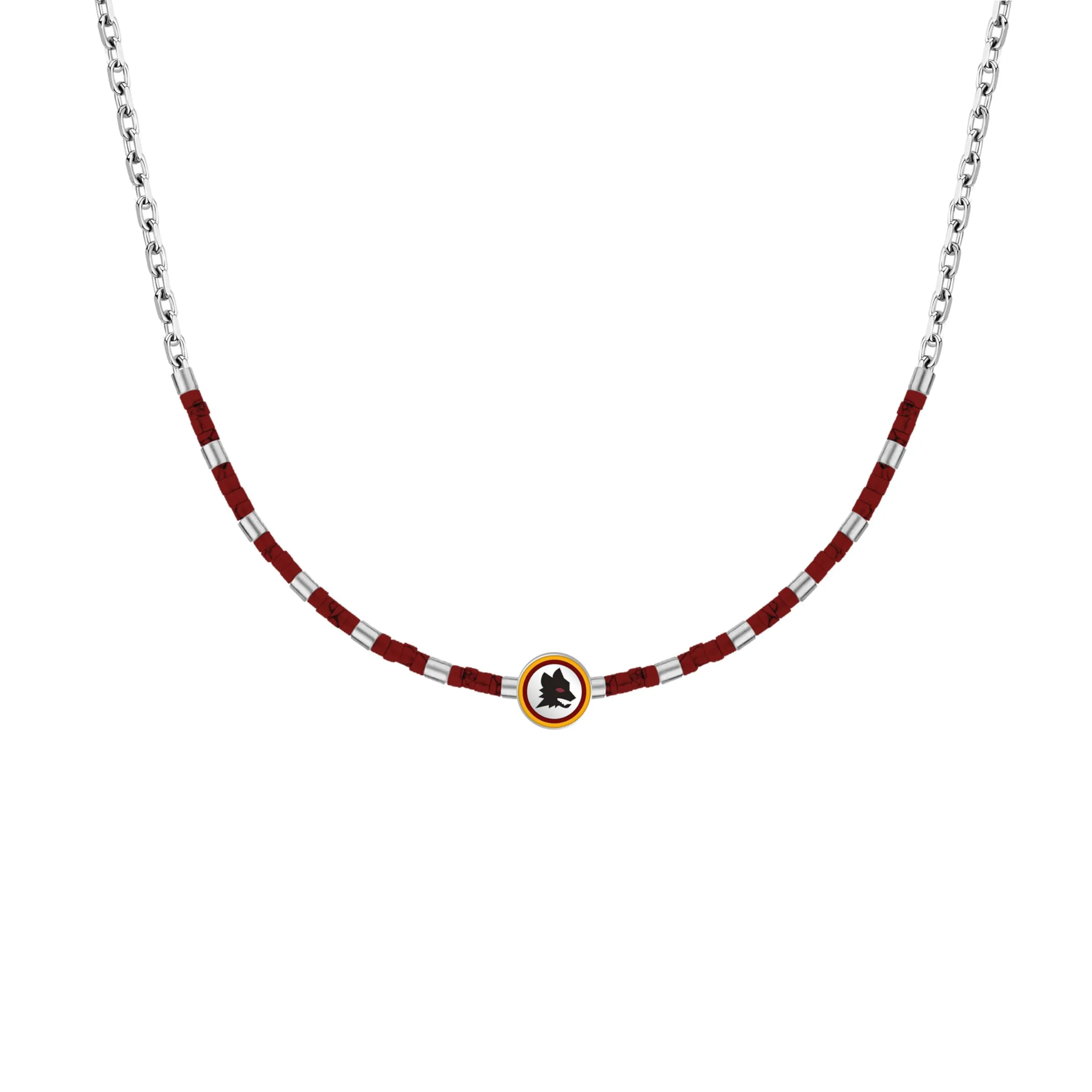 Clondo AS Roma Stainless Steel Beaded Necklace Sport Red - immagine 1