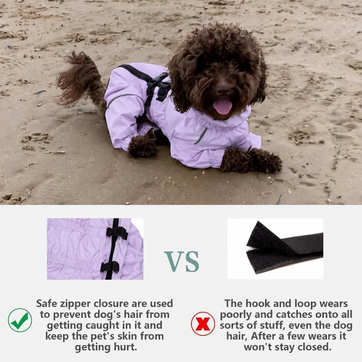 Morezi Cappottino Impermeabile per Cane, Lila, XX-Large - immagine 5