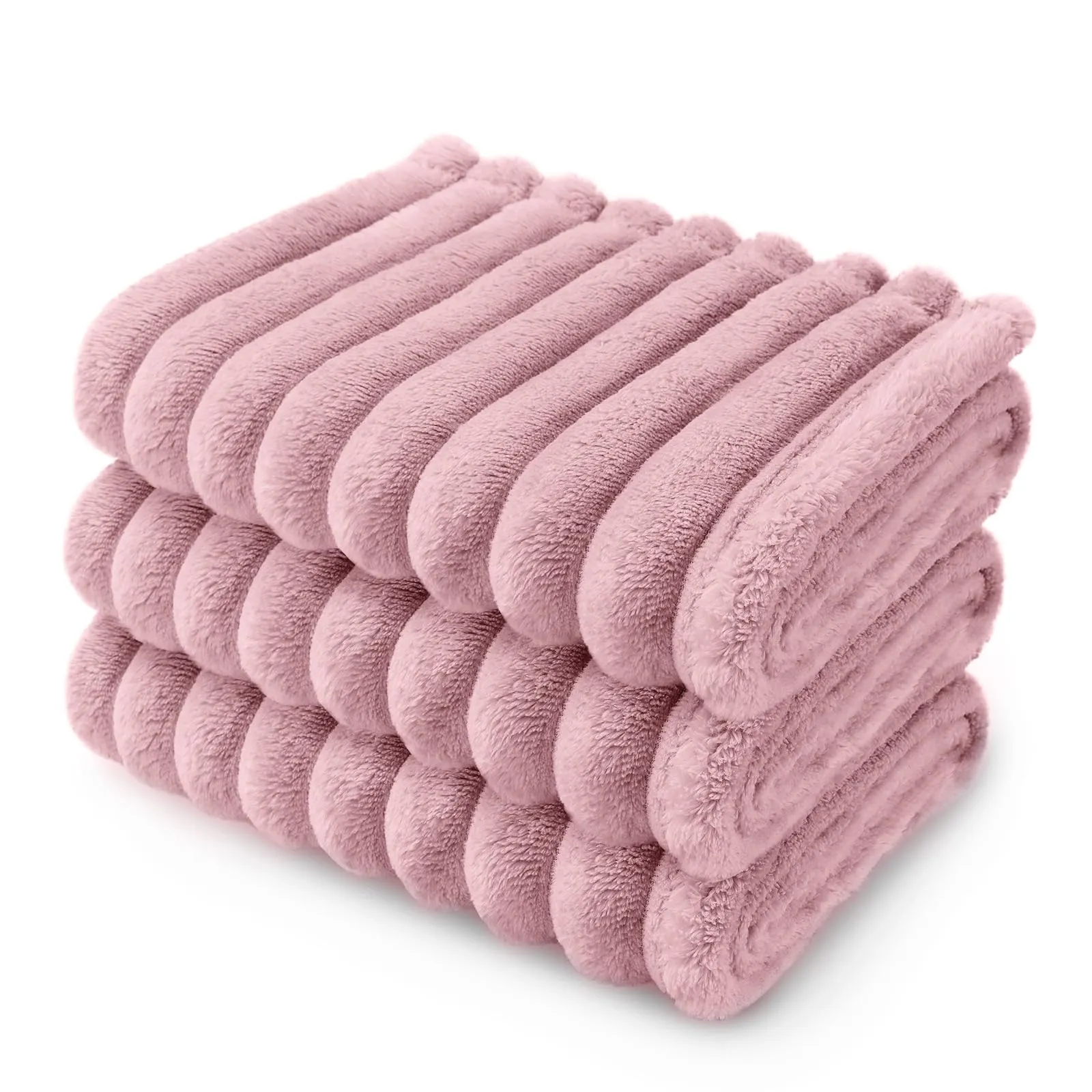 luciphia Coperta per Cani e Gatti in Flanella, Lavabile e Soffice, Rosa, 45 x 75 cm, 3 Pezzi - immagine 1