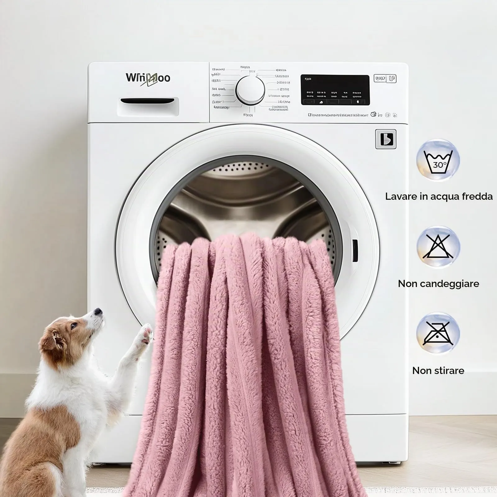 luciphia Coperta per Cani e Gatti in Flanella, Lavabile e Soffice, Rosa, 45 x 75 cm, 3 Pezzi - immagine 7