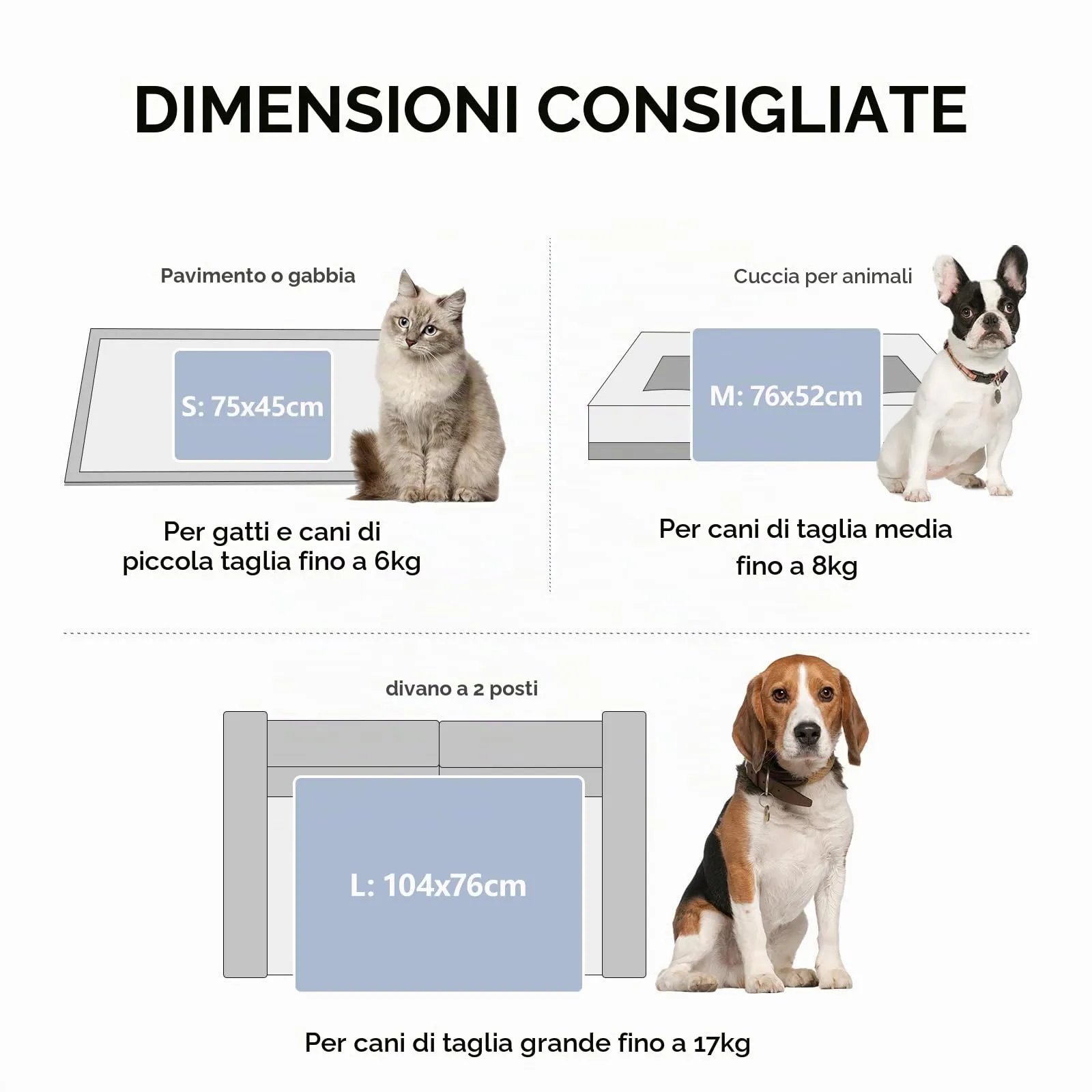 luciphia Coperta per Cani e Gatti in Flanella, Lavabile, Grigio, 52 x 76 cm, 3 Pezzi - immagine 6