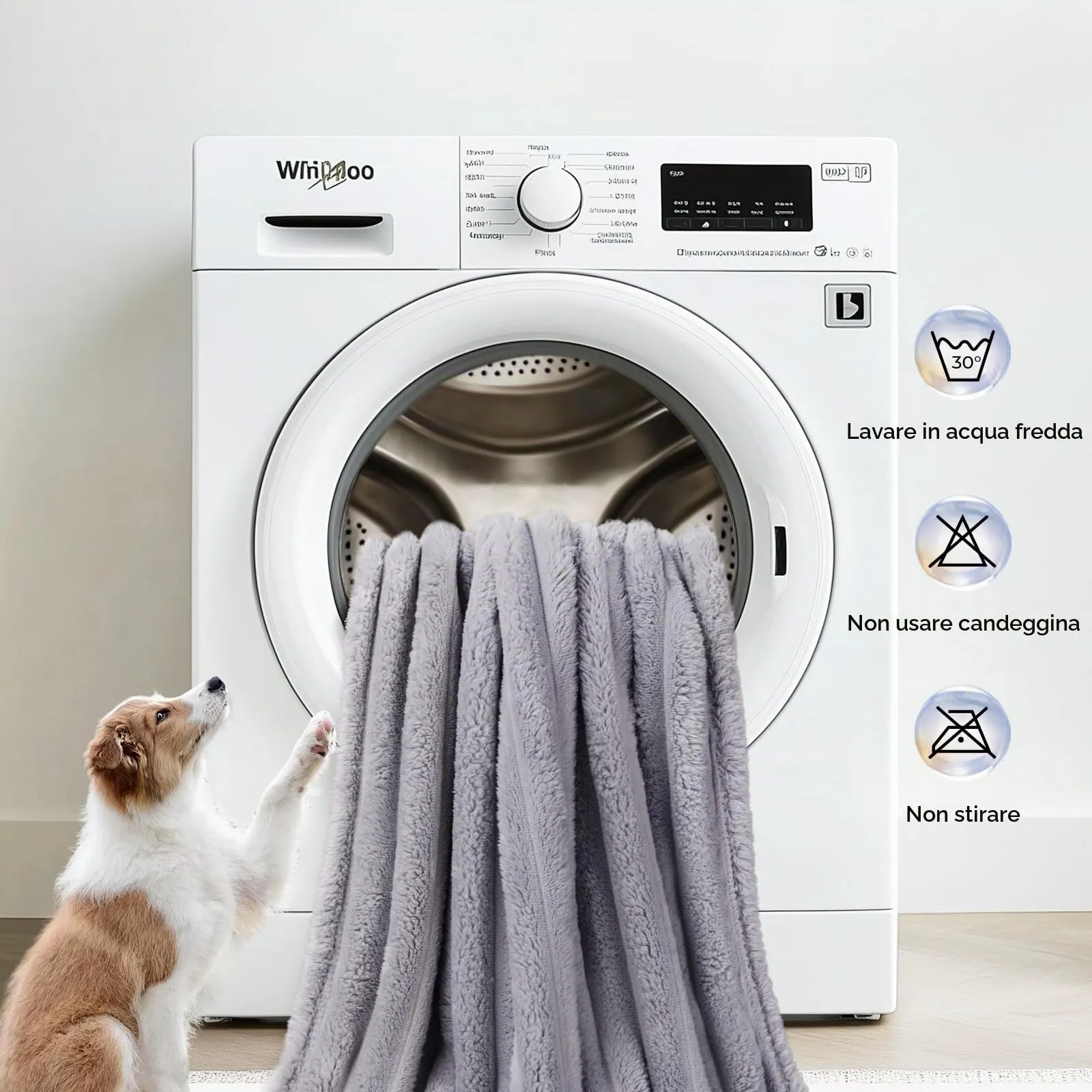 luciphia Coperta per Cani e Gatti in Flanella, Lavabile, Grigio, 52 x 76 cm, 3 Pezzi - immagine 7