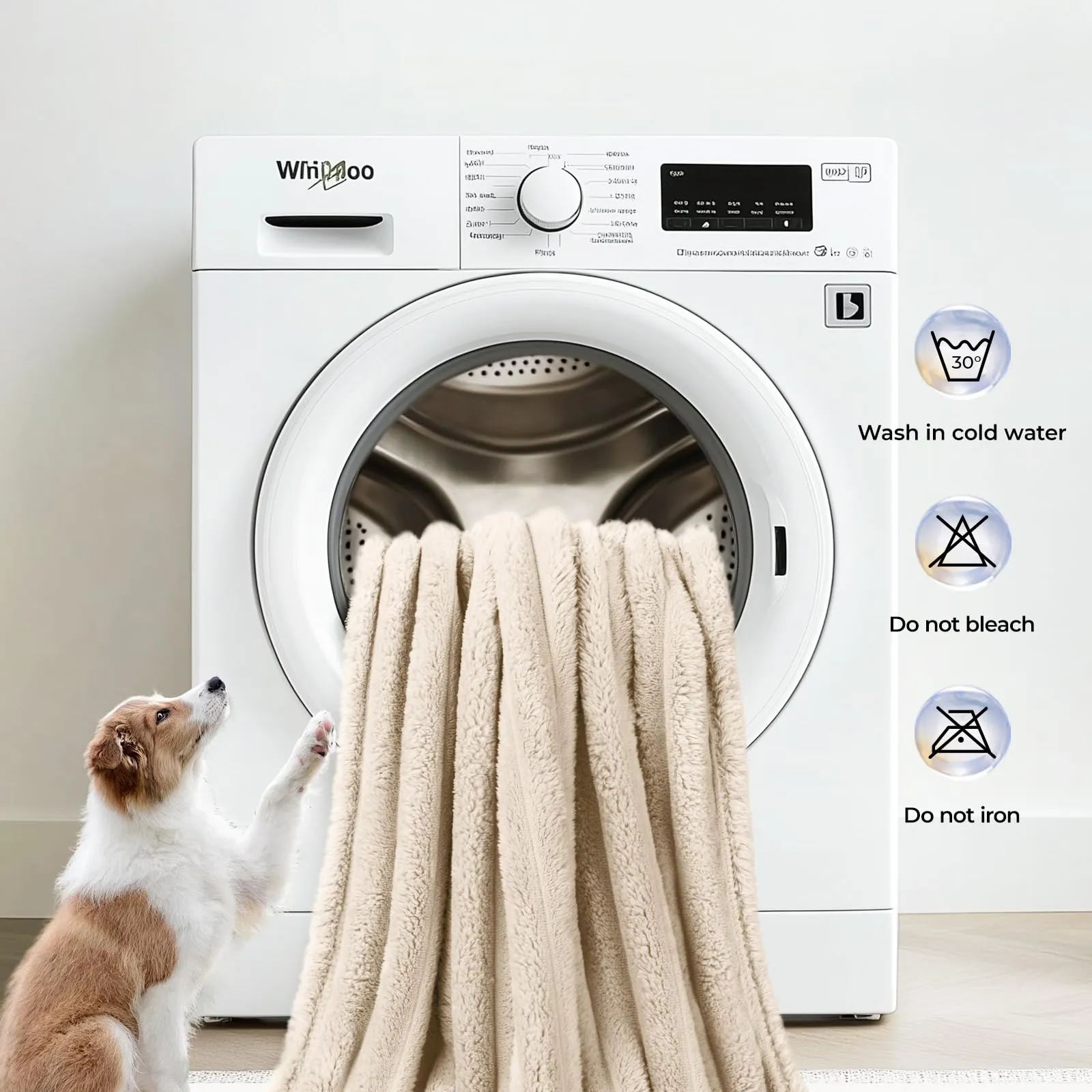 luciphia Coperta per Cani e Gatti in Flanella, 3 Pezzi, Grigio Rosa Beige, 45 x 75 cm - immagine 7