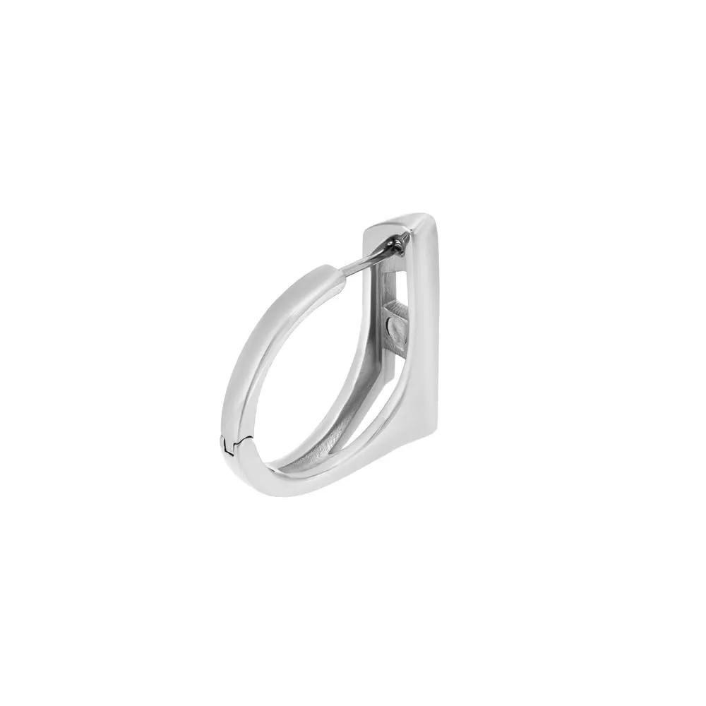 Diesel D Logo DX1637040 Men's Stainless Steel Earrings, Silver Color - immagine 3