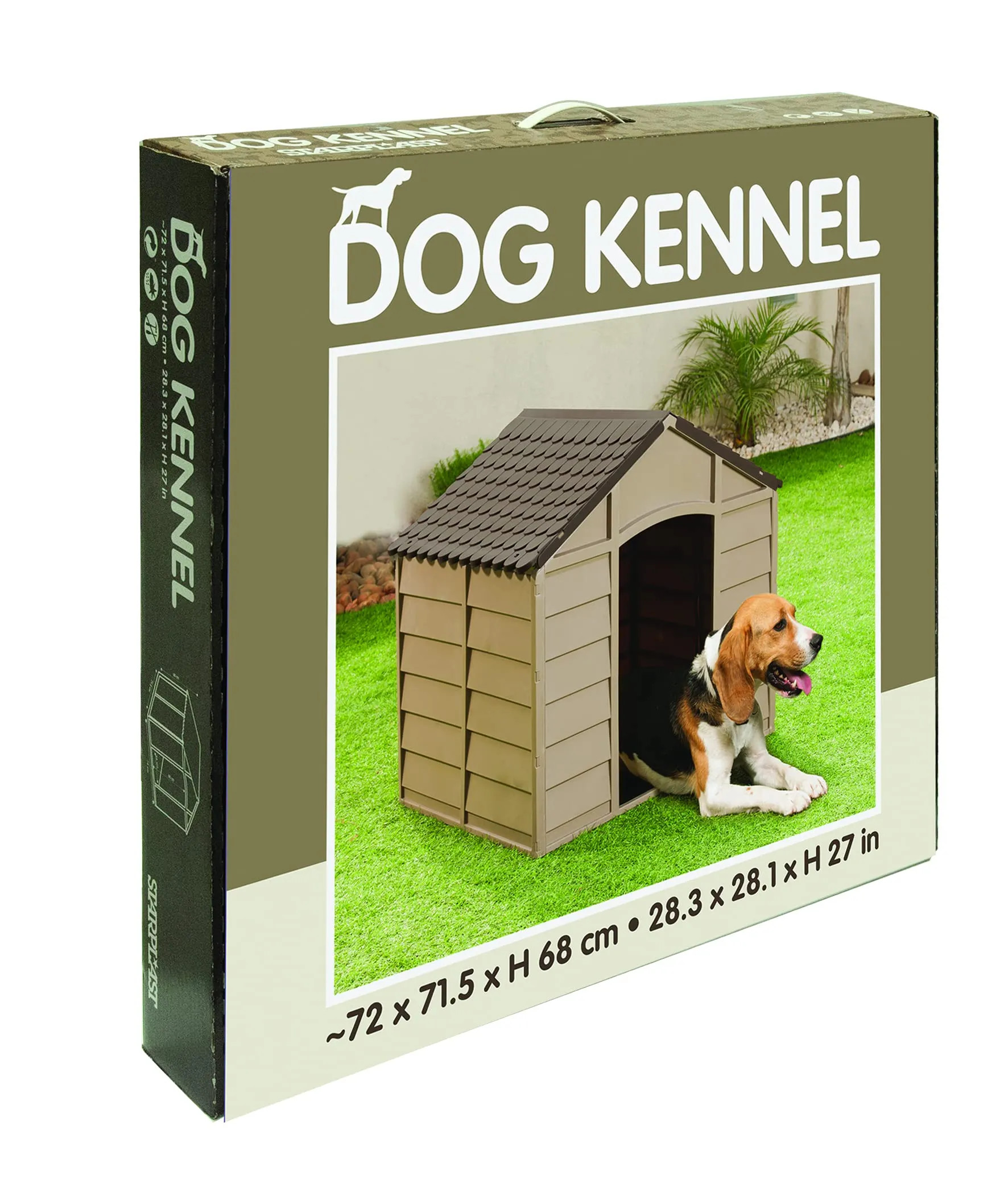 Vigor Dog Kennel 71x71x68 cm - Mocha/marrone scuro - immagine 4