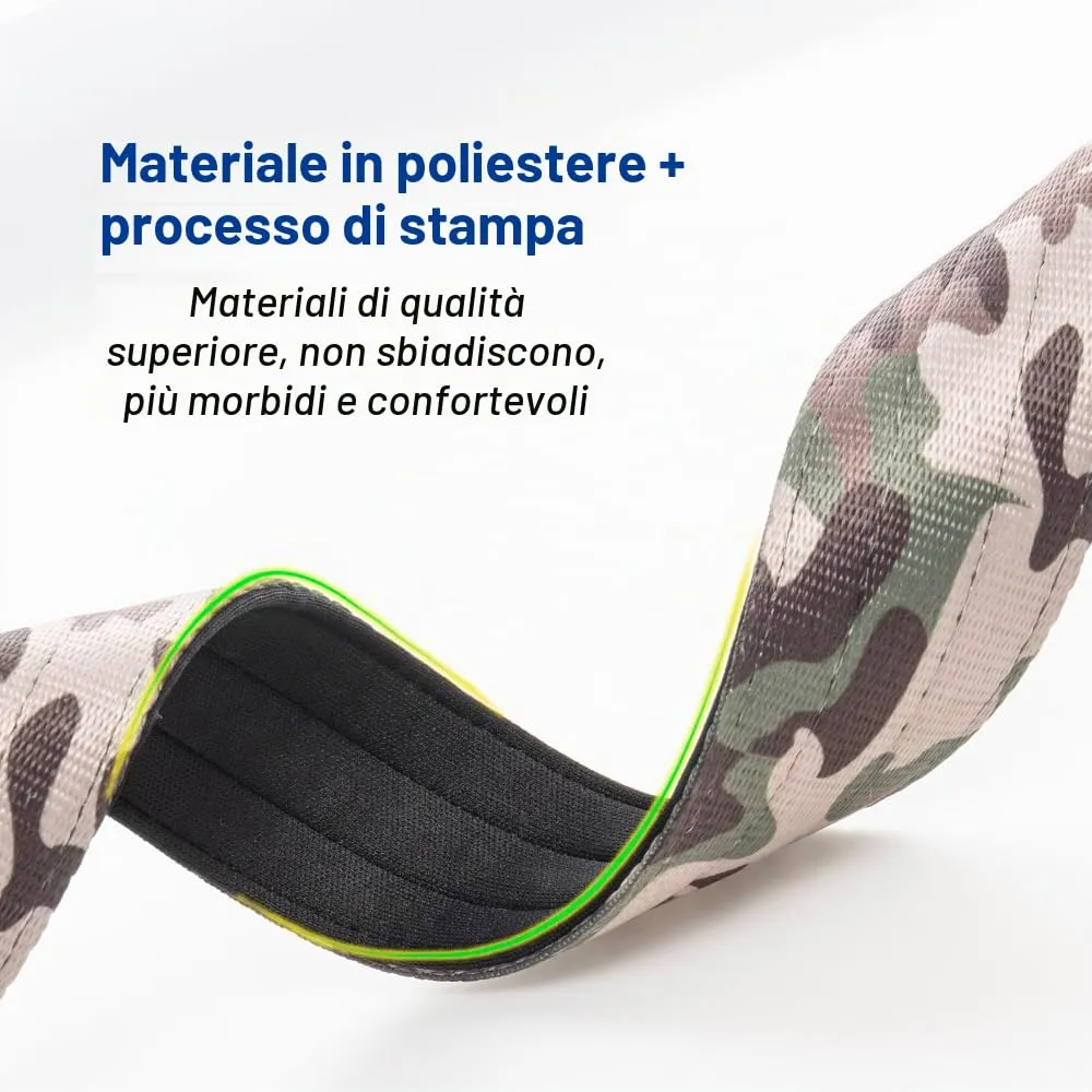 TSPRO Collare Tattico per Cane con Fibbia a Sblocco Rapido e Maniglia, Mimetico Verde Militare, Taglia M (36,8–45,7 cm), Largo 3,3 cm - immagine 5
