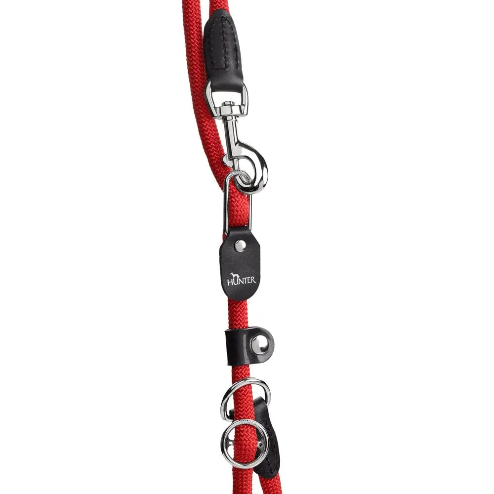 Hunter Retriever Freestyle Cord Leash, 1.0 x 260 cm, Rosso - immagine 4
