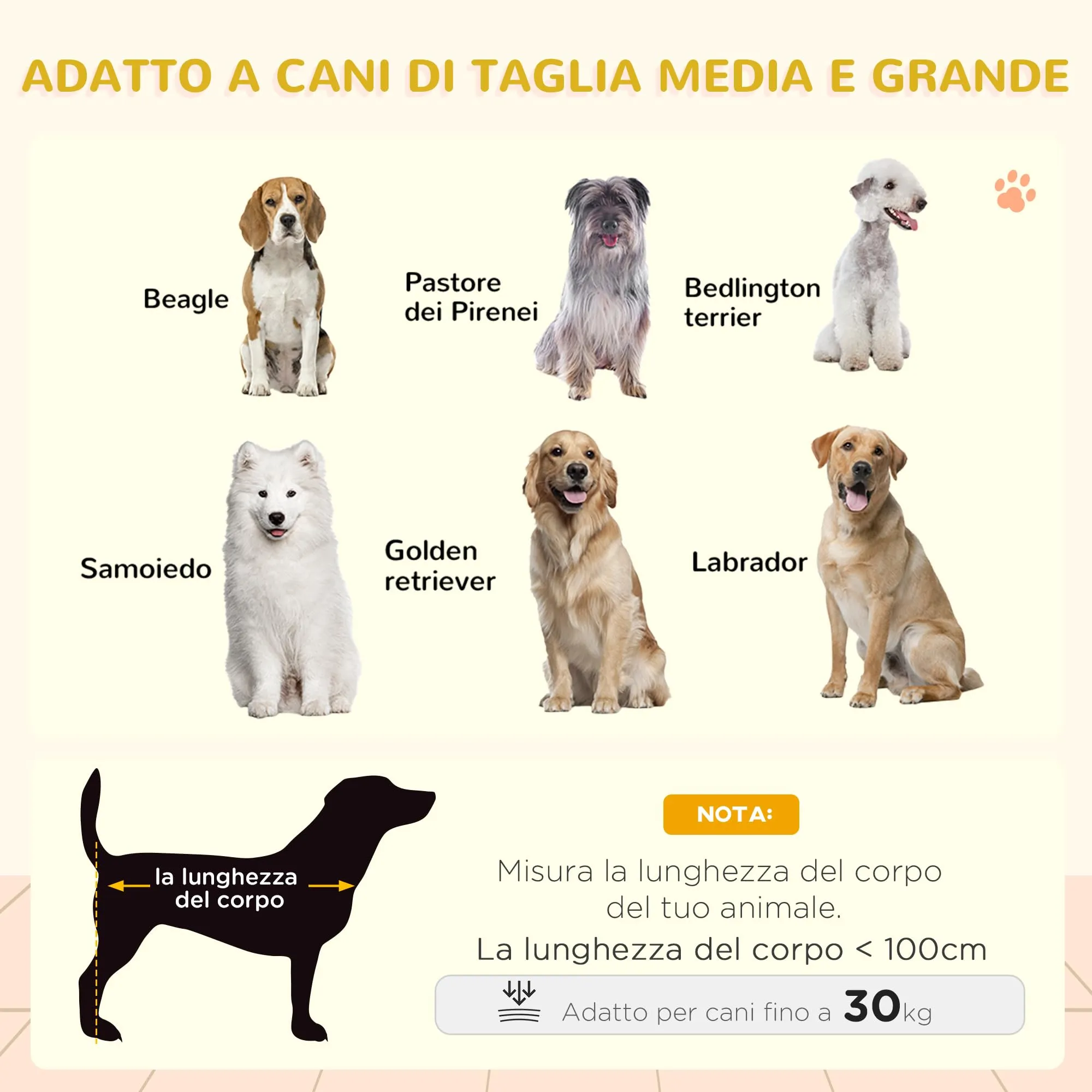 PawHut Cuccia per Cani da Esterno in Legno di Abete, Grigio, 124x112x105cm - immagine 3