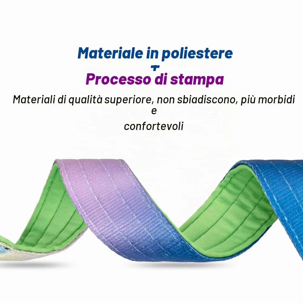 TSPRO Collare Tattico Cane con Fibbia a Sblocco Rapido e Maniglia, 3,8 cm, Degradé Rosa e Menta - immagine 5