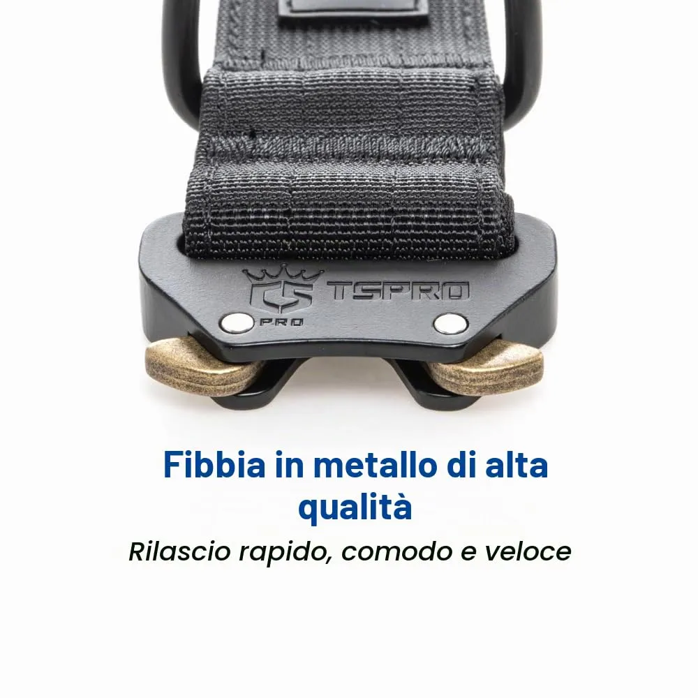 TSPRO Collare Tattico per Cani con Fibbia a Sblocco Rapido e Pannello per Toppe, Mimetico Verde Militare, Taglia M (38,1–45,7 cm) - immagine 4