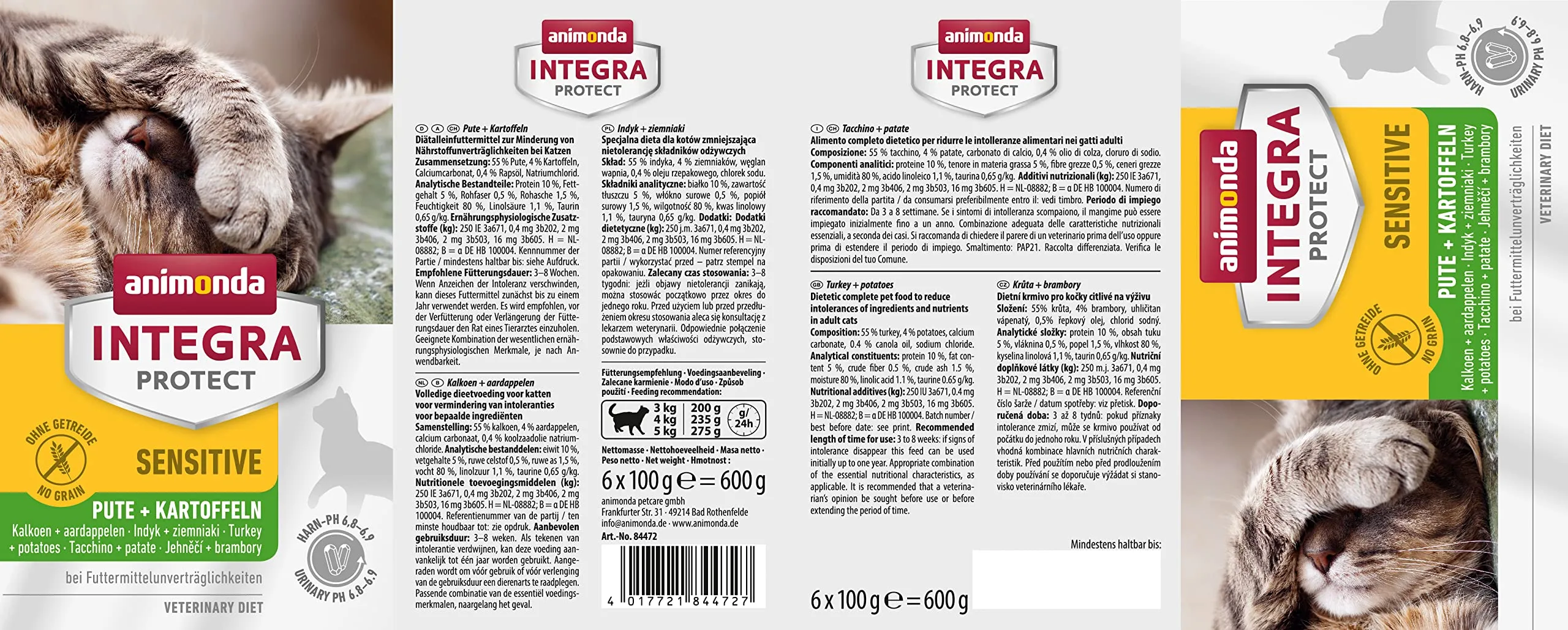 Animonda Integra Protect Cibo Umido per Gatti Adulti Tacchino e Patate, 6 x 100 g - immagine 4