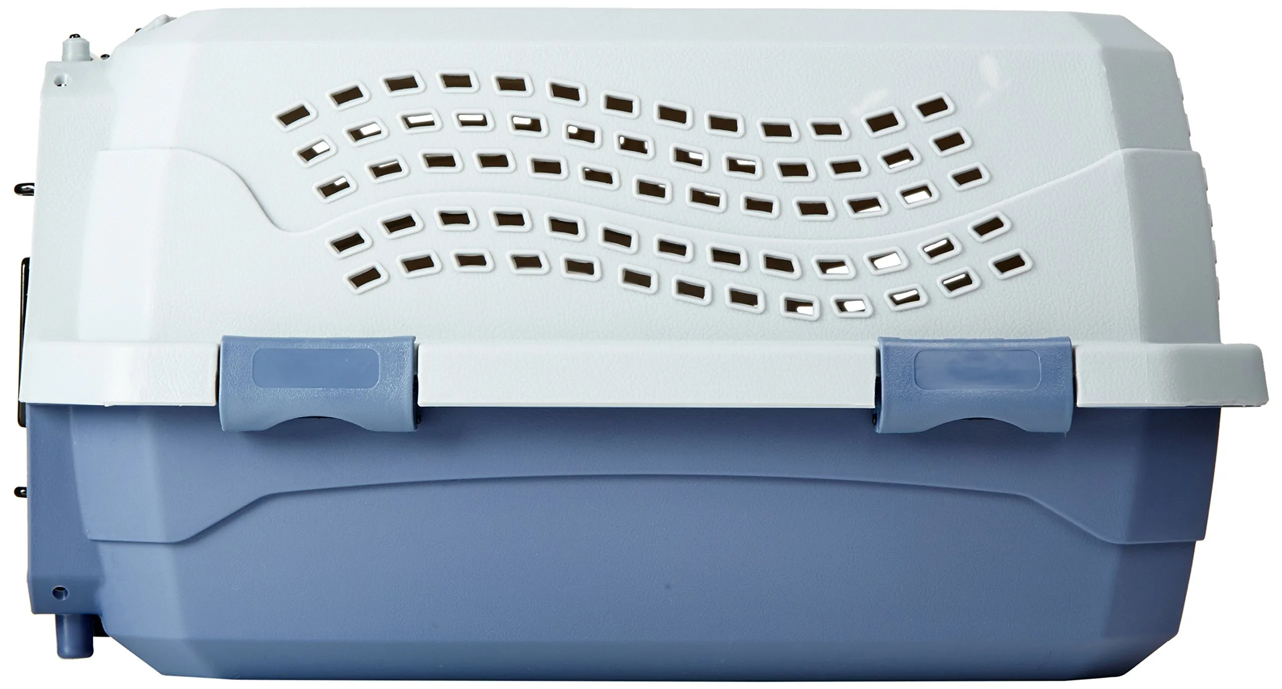 Amazon Basics Trasportino rigido per gatti, 2 sportelli, carica dall'alto, 48 x 32 x 25 cm, Blu - immagine 4