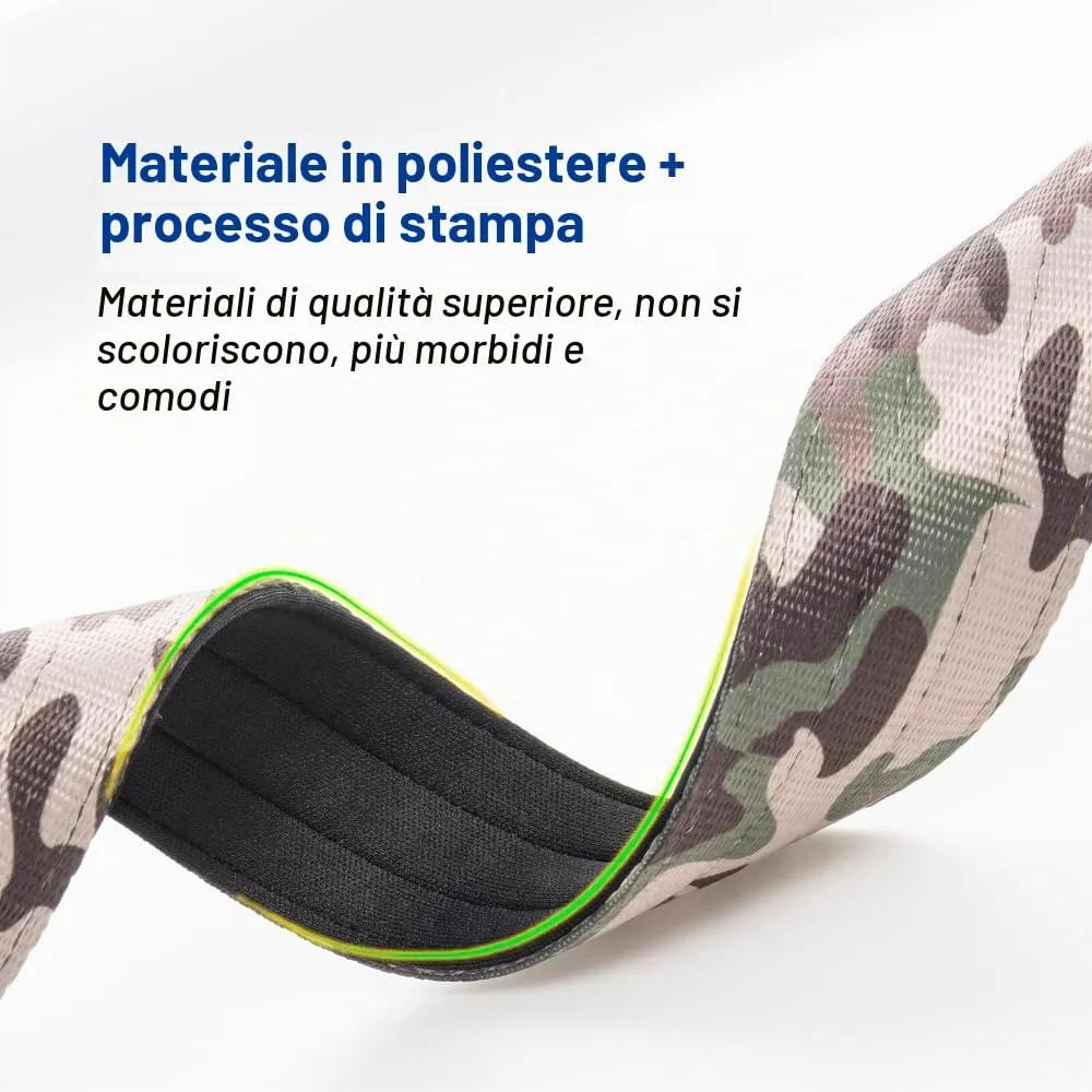 TSPRO Collare Tattico per Cane con Fibbia a Sblocco Rapido e Maniglia, 3,8 cm, Mimetico Verde Militare - immagine 5