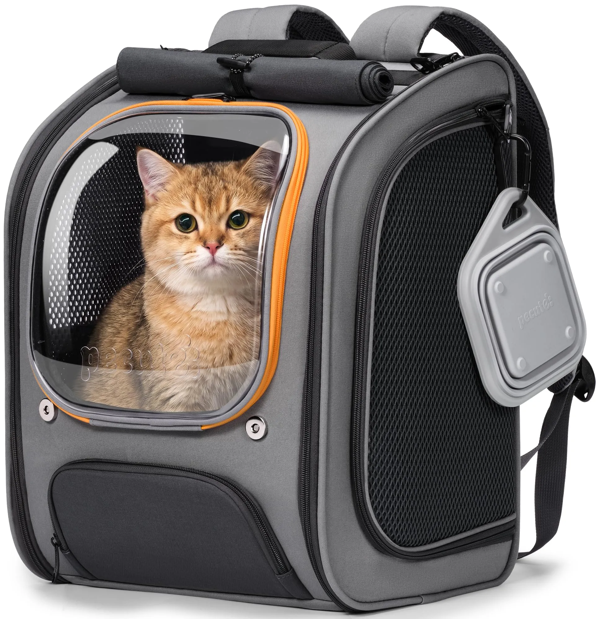 Pecute Zaino a Bolla per Gatti, Grigio - immagine 1