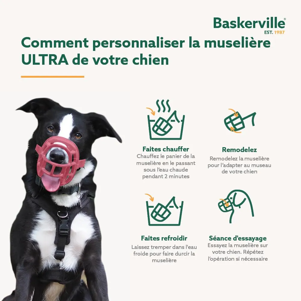 Museruola per cani Baskerville Ultra, Taglia 5, Rosa - immagine 6
