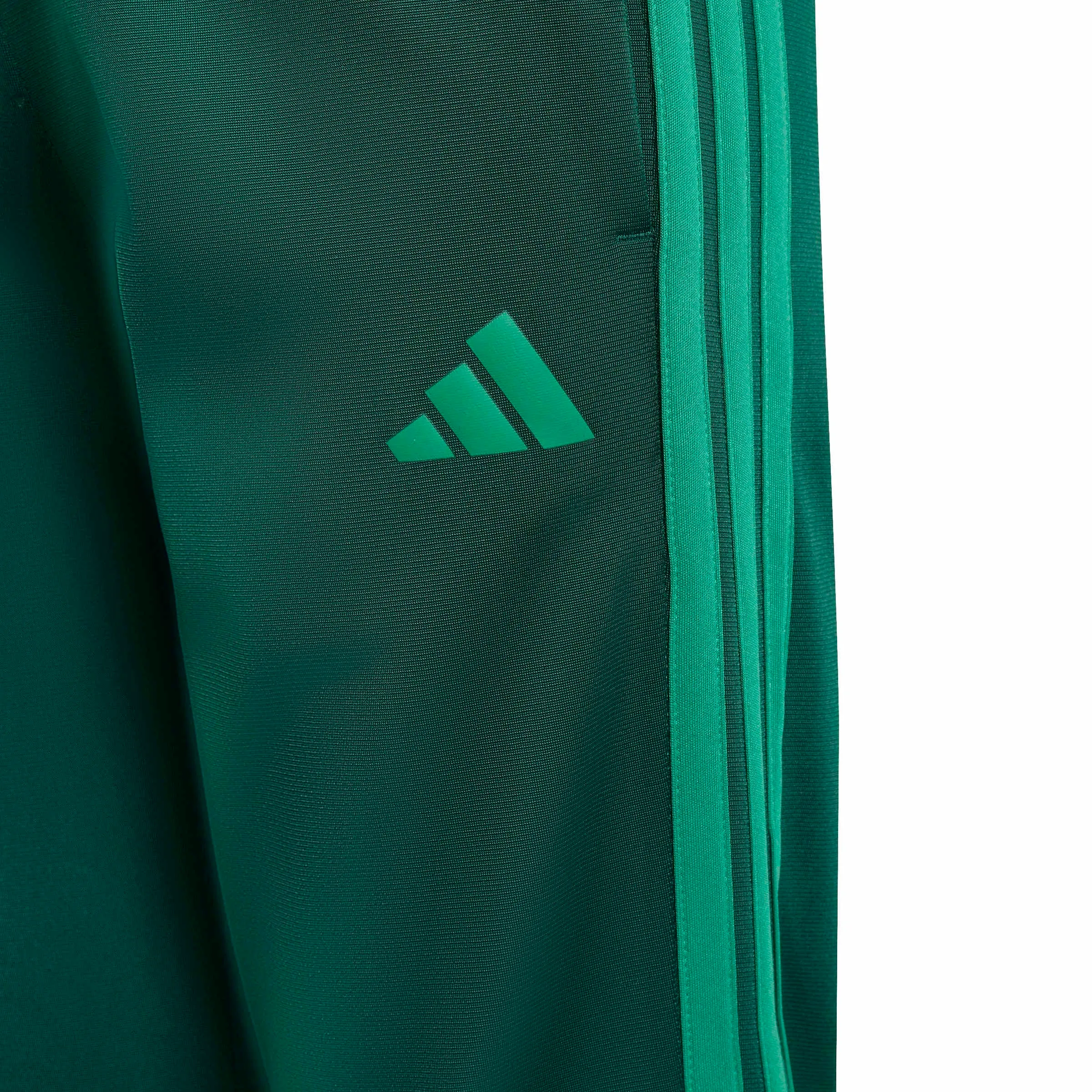 adidas Seasonal Essentials Tiberio 3 Stripes Tricot Track Suit, Collegiate Green/Court Green, 15-16 Years - immagine 5