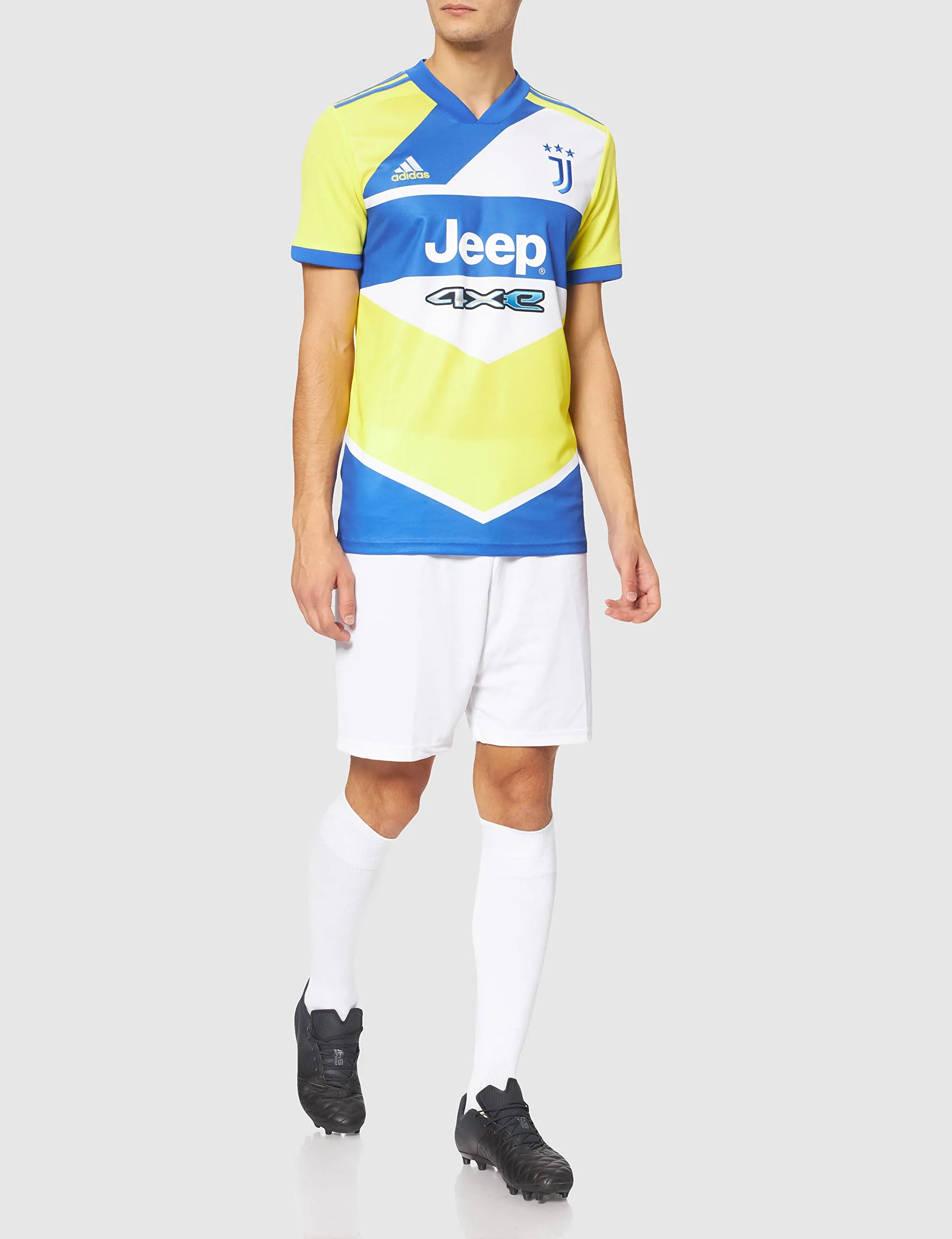 Adidas Juventus Third Jersey 2021/22 Men's - Shock Yellow/Hi-res Blu S18 - XL - immagine 2