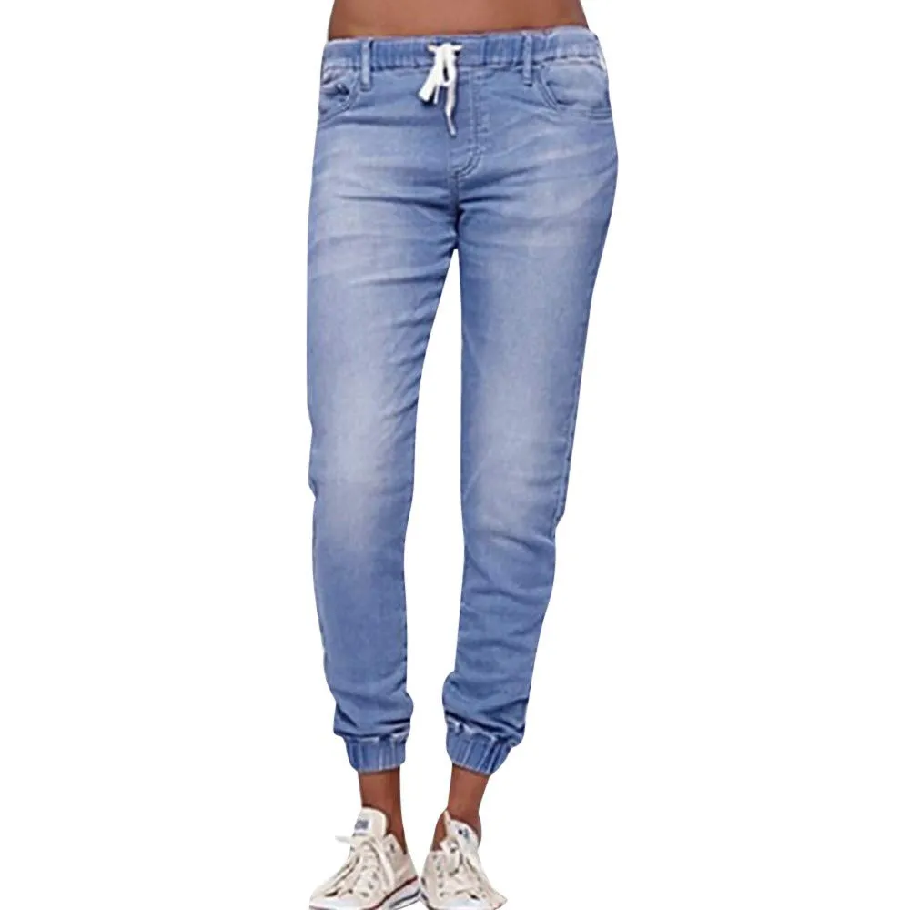 Duohropke Jeans da donna Skinny Fit Elasticizzati, Azzurro, XL - immagine 1