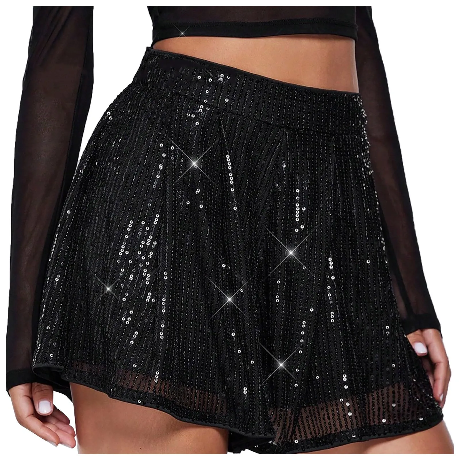 Gonna con Paillettes Nera - Taglia L - immagine 7