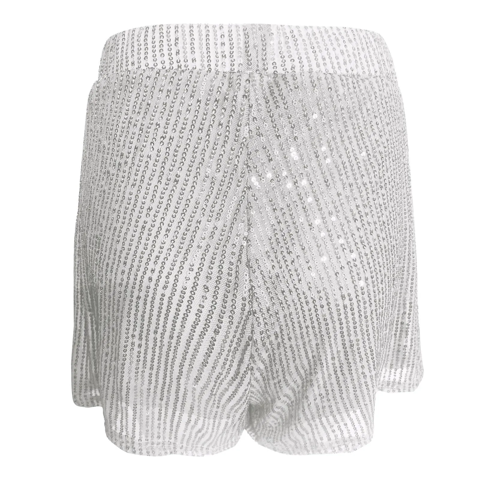 Gonna con Paillettes per Donna, Bianco, Taglia M - immagine 5