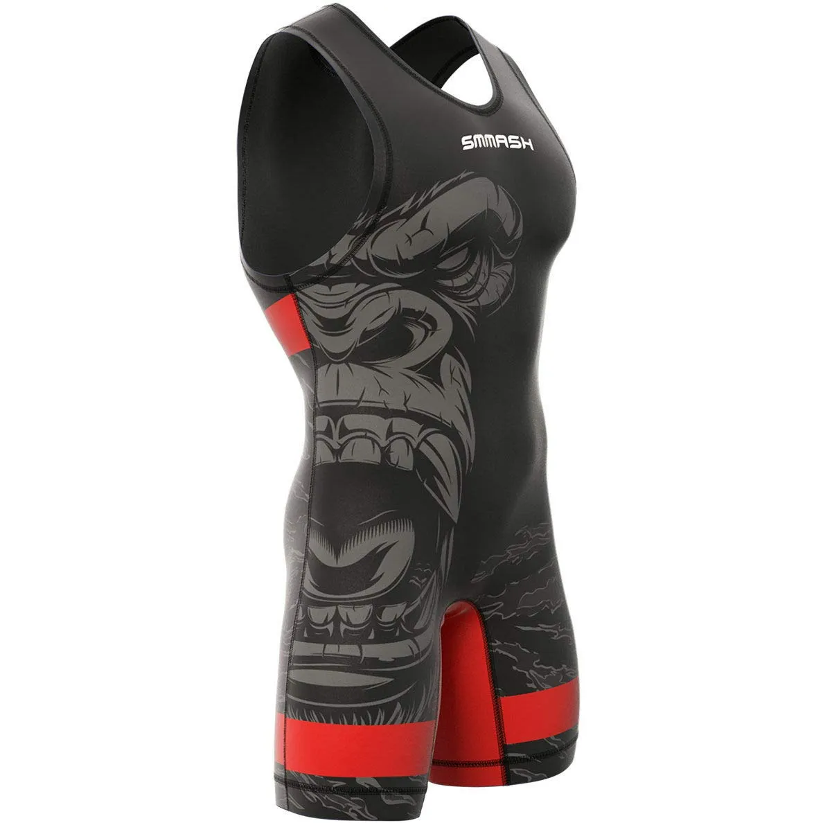 SMMASH Singlet da Wrestling da Uomo in Jersey Traspirante - immagine 2