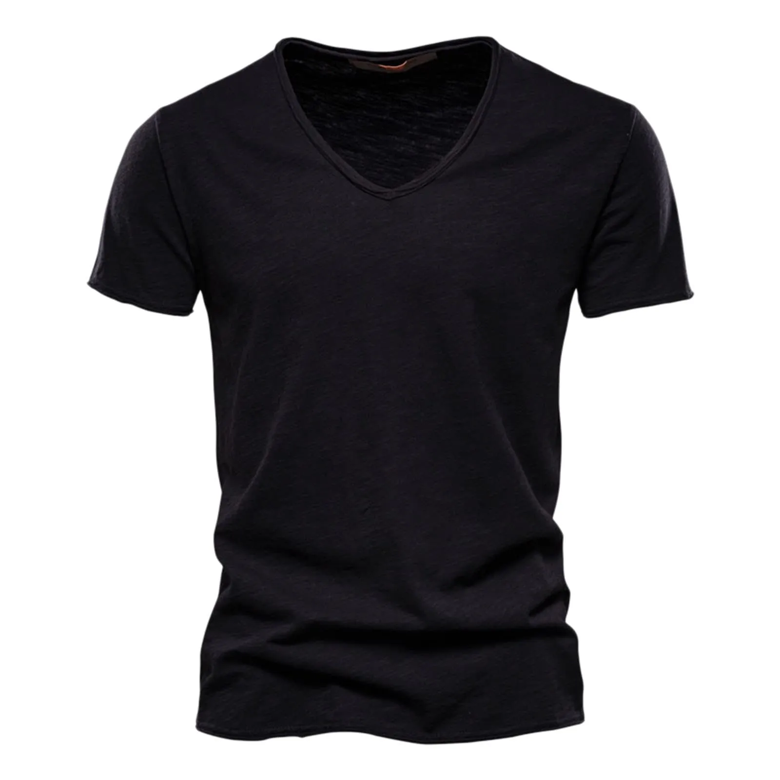 Generico Maglietta Bianca Cotone Manica Corta T-Shirt Palestra Uomo Camicia Rossa Uomo XS Camicia Uomo Elegante Pizzo Camicia Nera Uomo Regular Fit Lino Camicie Uomo Maniche Lunghe - immagine 1