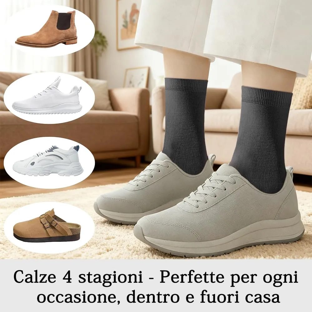 Calzini per Nonno in Cotone Pettinato con Dedica, Taglia Unica, Grigio - immagine 5