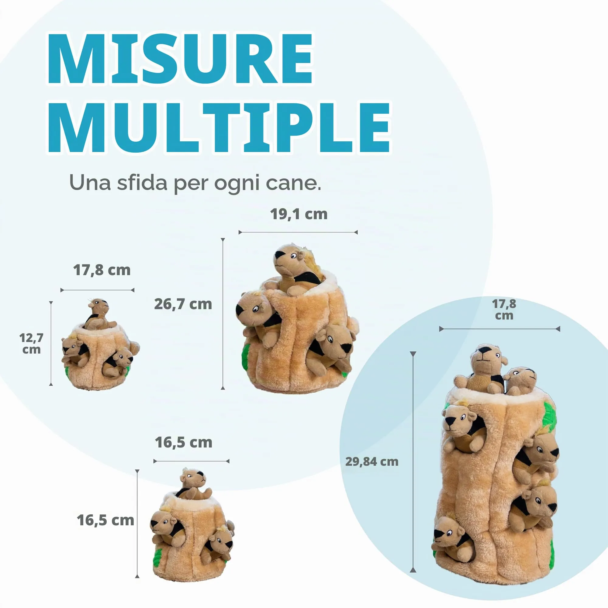 Outward Hound Hide A Squirrel Gioco Rompicapo per Cani con Peluche a Forma di Scoiattolo, XL - immagine 5