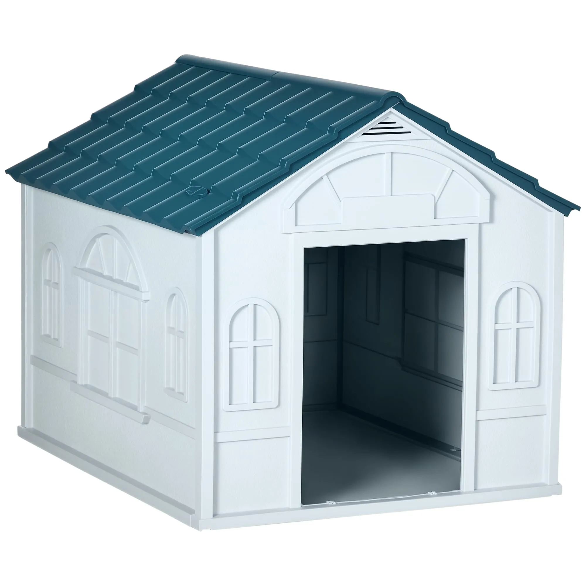 PawHut Casetta per Cani Impermeabile, Blu, 84.2x98.2x82 cm - immagine 1