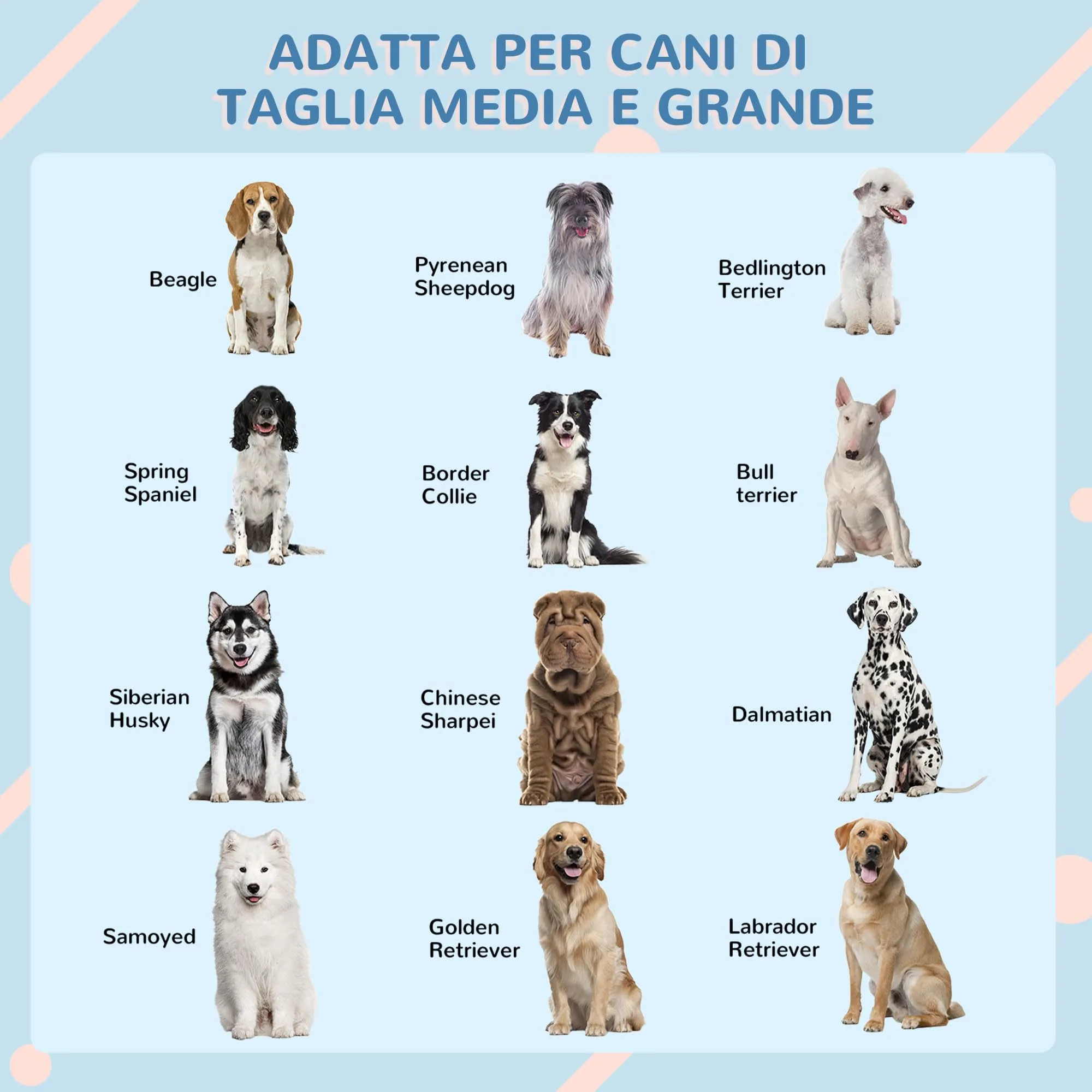 PawHut Casetta per Cani Impermeabile, Blu, 84.2x98.2x82 cm - immagine 7