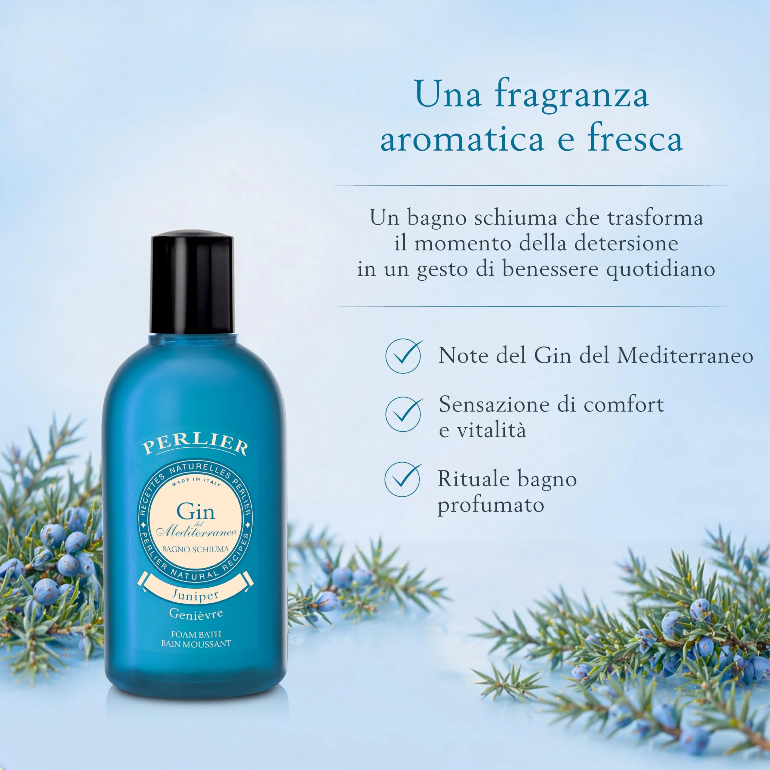 Perlier Bagno Schiuma Gin del Mediterraneo, 500 ml - immagine 3