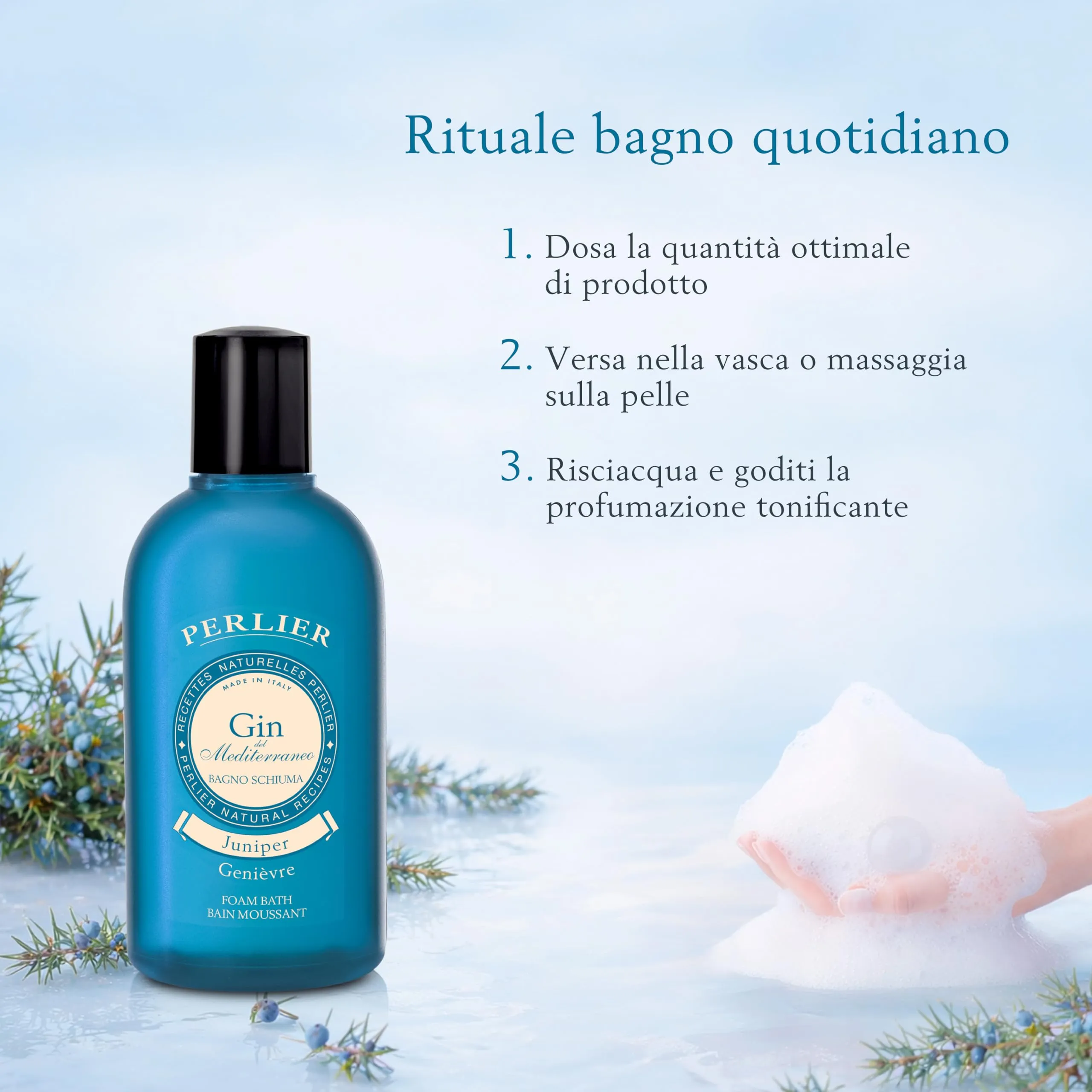 Perlier Bagno Schiuma Gin del Mediterraneo, 500 ml - immagine 4