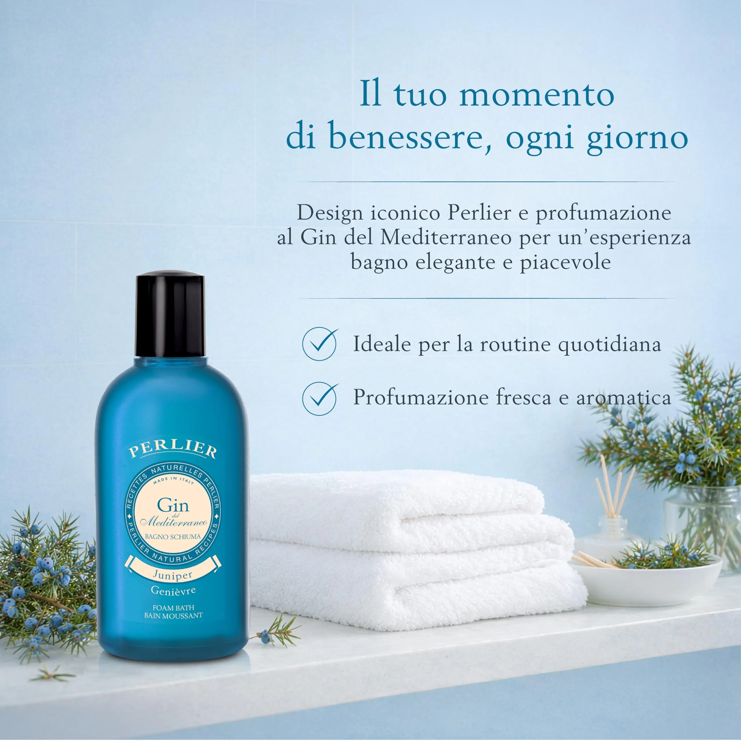 Perlier Bagno Schiuma Gin del Mediterraneo, 500 ml - immagine 5