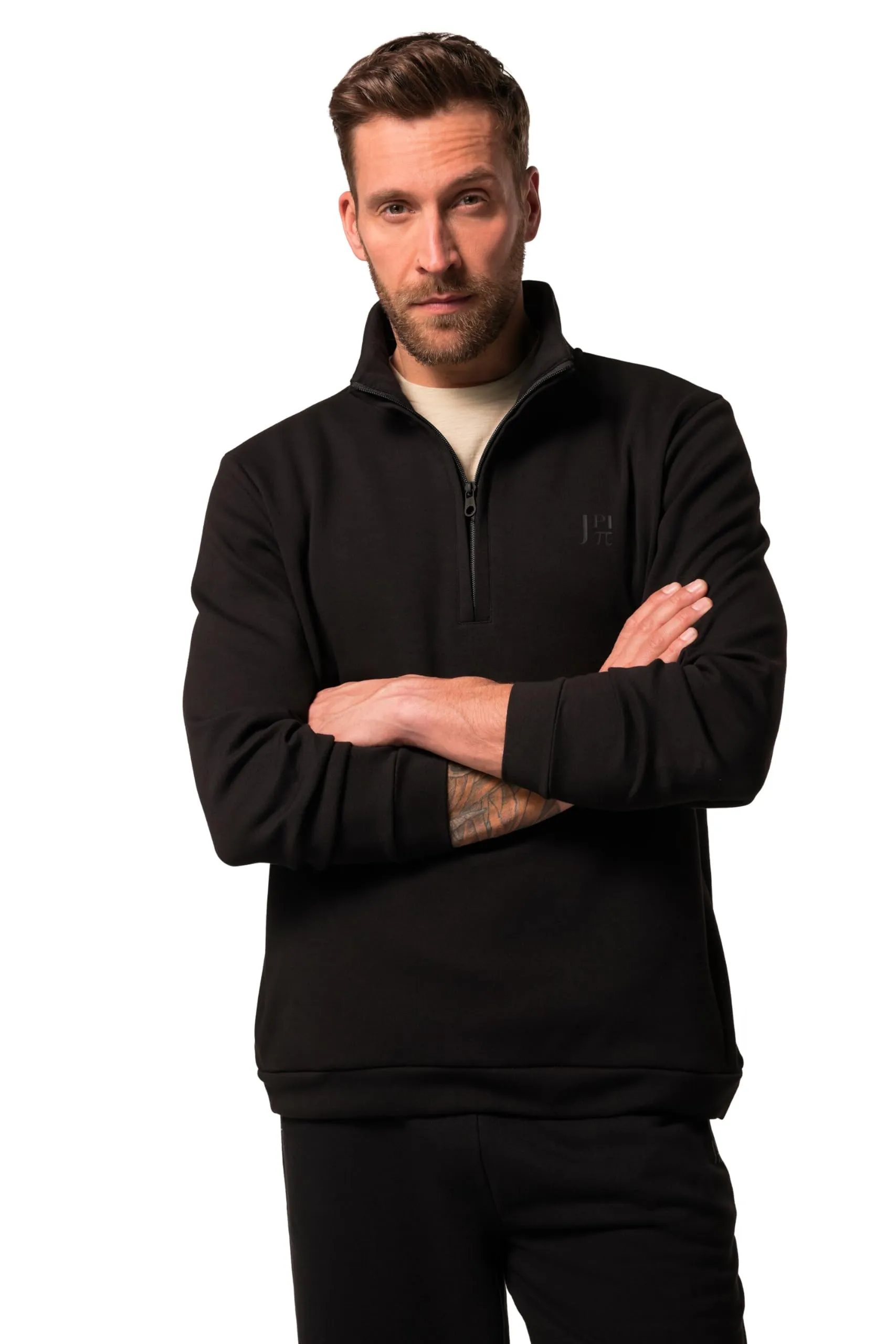 JP 1880 Jay-PI Felpa Uomo Nero 7XL - immagine 1