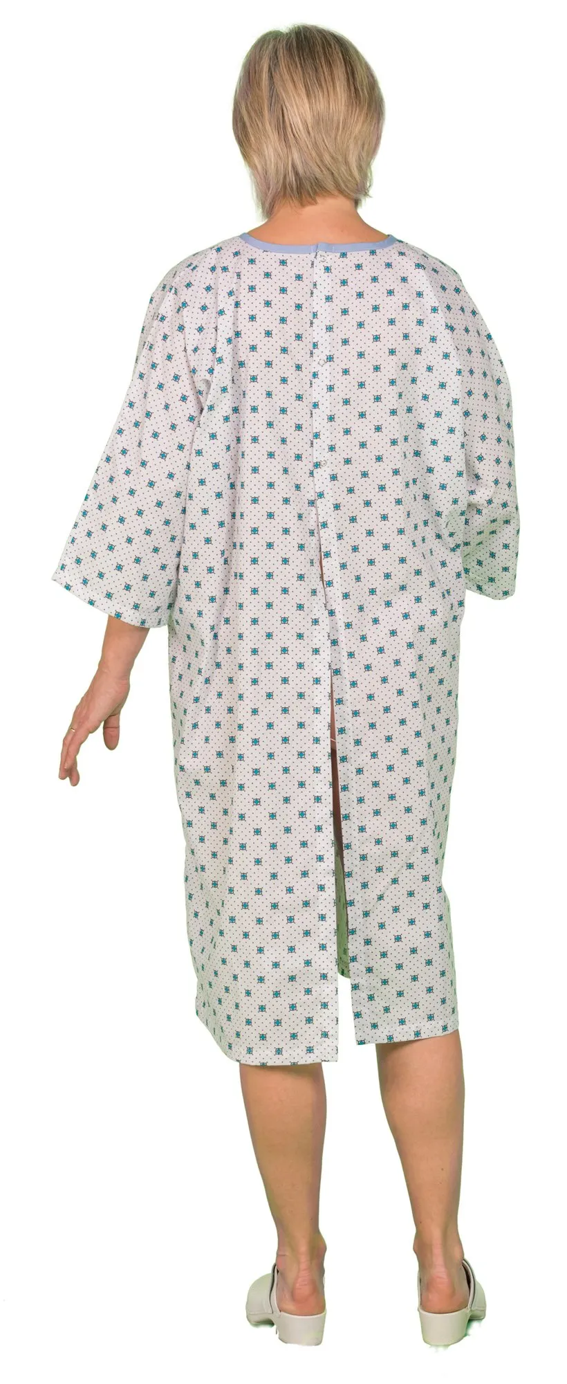 AMIBIS Camicia di Ospedale Floreale, Set di 3, Taglia unica - immagine 2