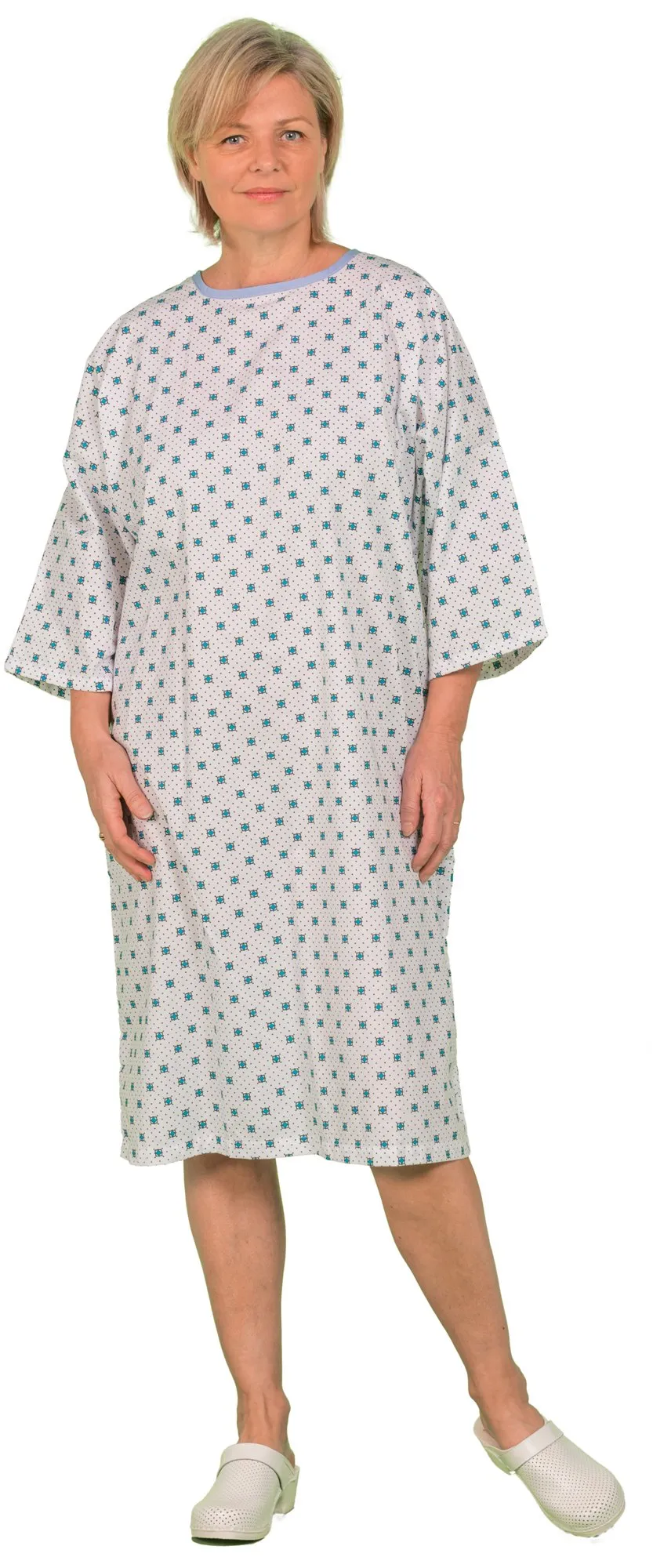 AMIBIS Camicia di Ospedale Floreale, Set di 3, Taglia unica - immagine 3