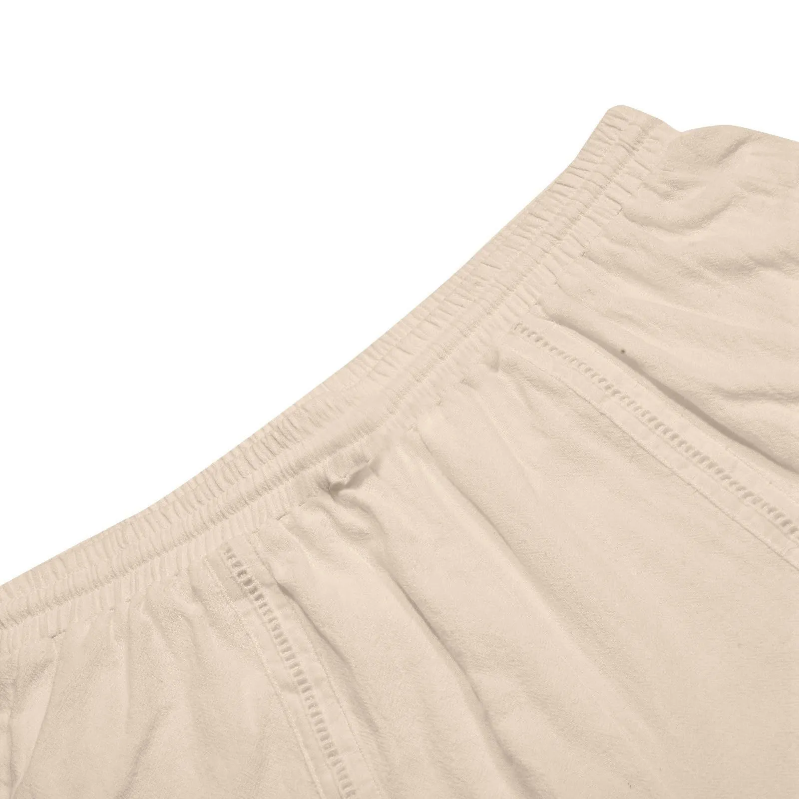 Generico Pantaloni Lino 3/4 Uomo Pinocchietto Estivi Elasticizzati con Tasche e Vita Elastica - immagine 7