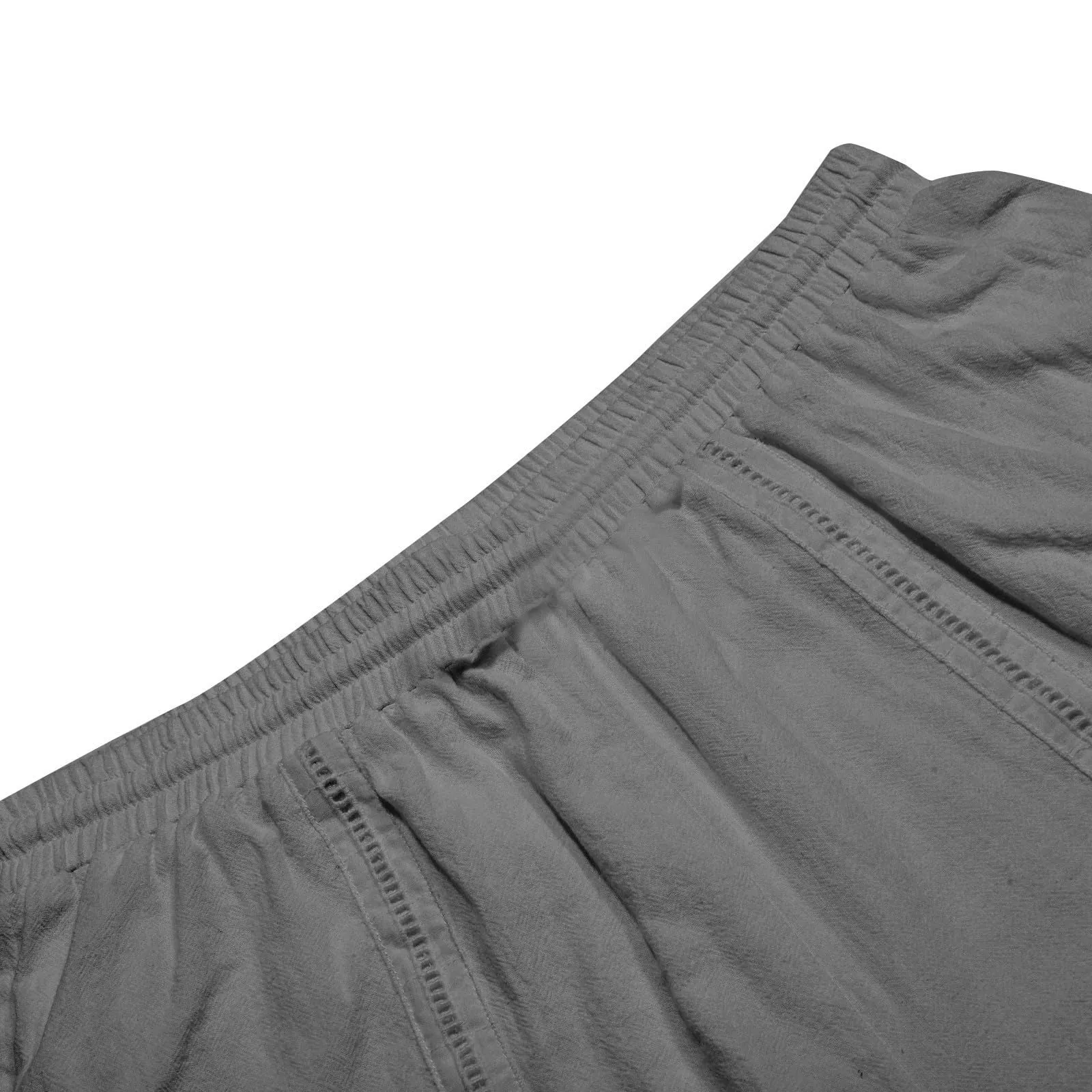 Generico Pantaloni Lino 3/4 Uomo Pinocchietto Estivi Leggeri Elasticizzati con Tasche e Vita Elastica - immagine 7