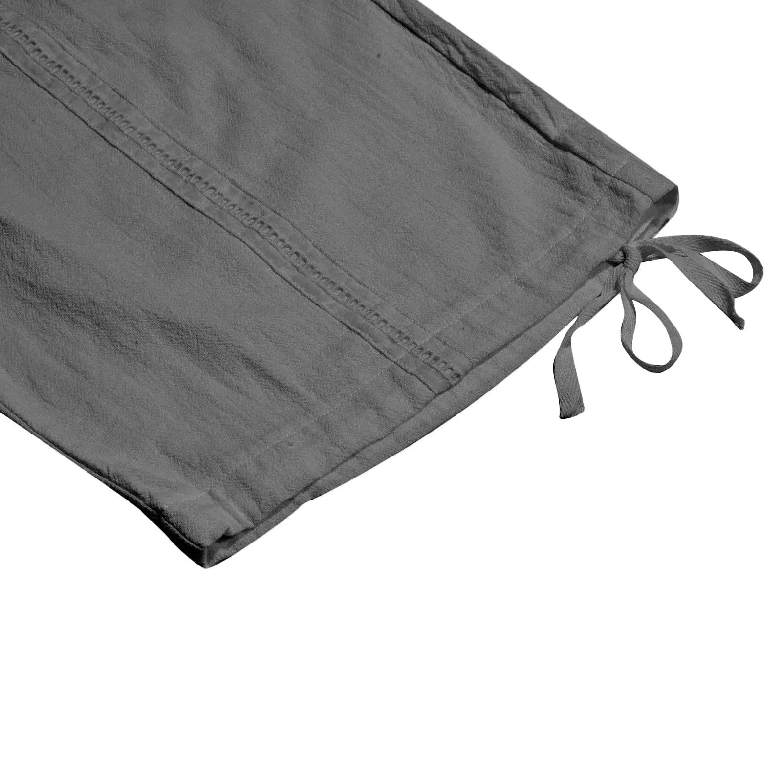 Generico Pantaloni Lino 3/4 Uomo Pinocchietto Estivi Leggeri Elasticizzati con Tasche e Vita Elastica - immagine 6